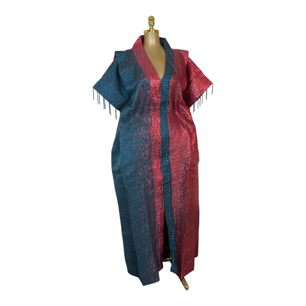 Adeola Beaded ombré Brocade Bubu