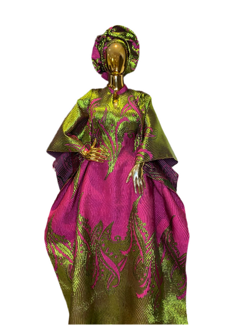 Adebisi Luxury Brocade Bubu with Scarf