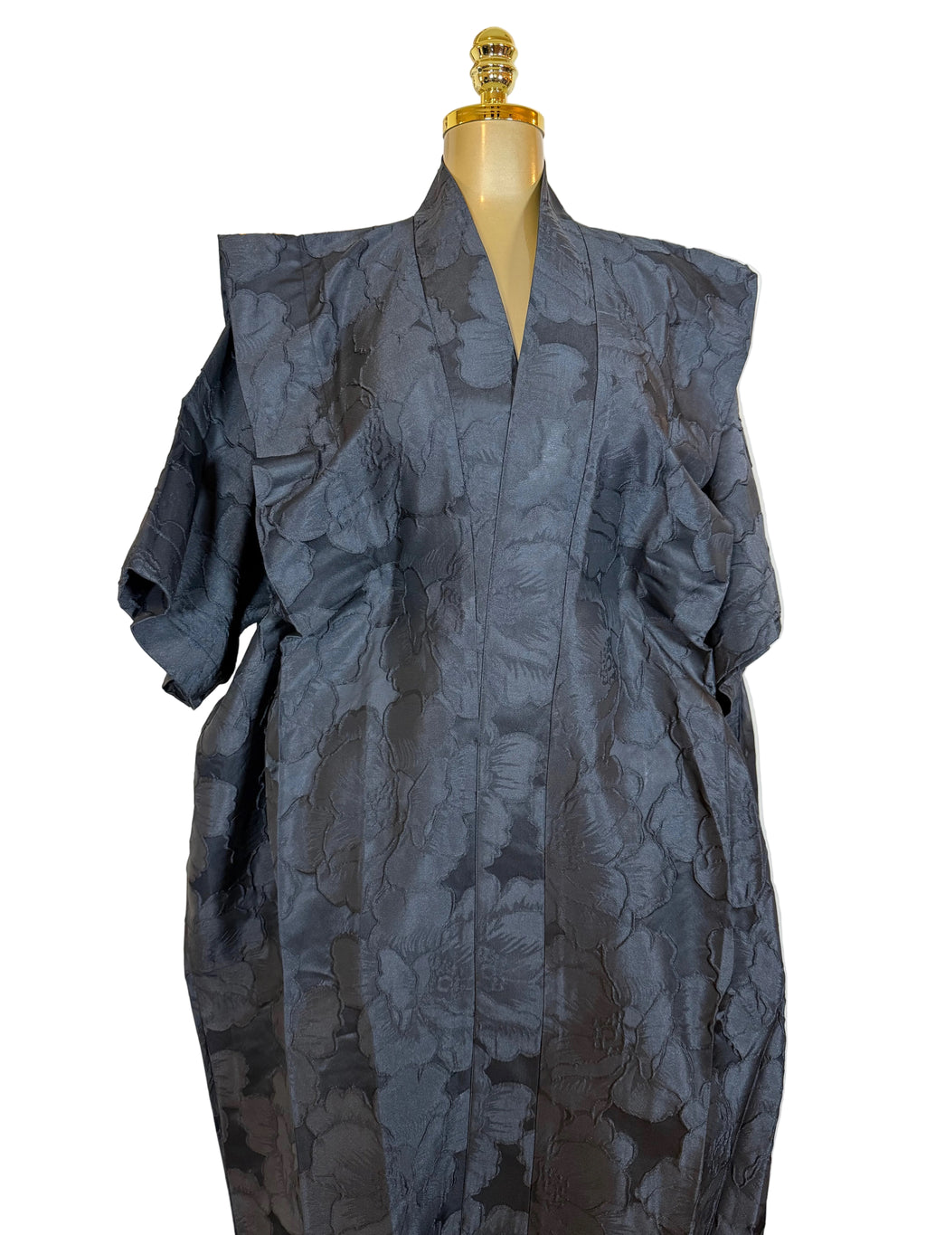 Regal Brocade Bubu Set 62” Luxury Kaftan with Head Wrap & Inner Belt