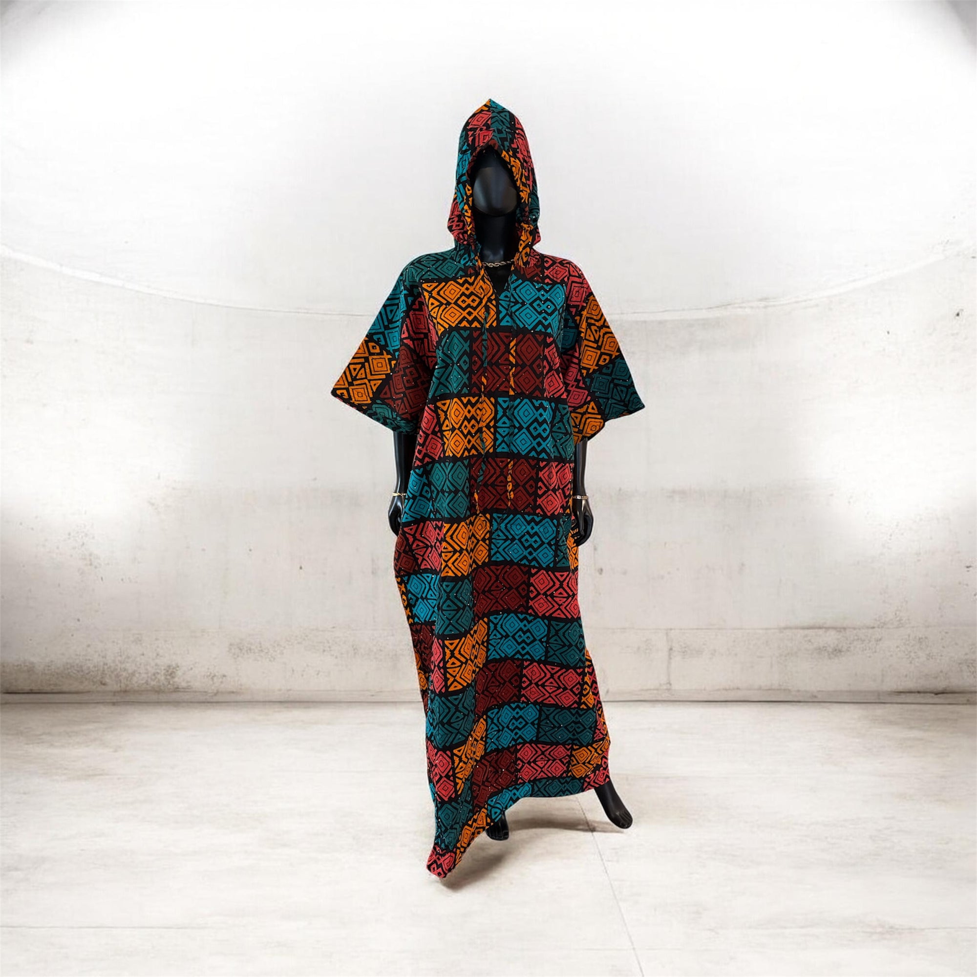 NAA HOODED ANKARA BUBU ( Long)