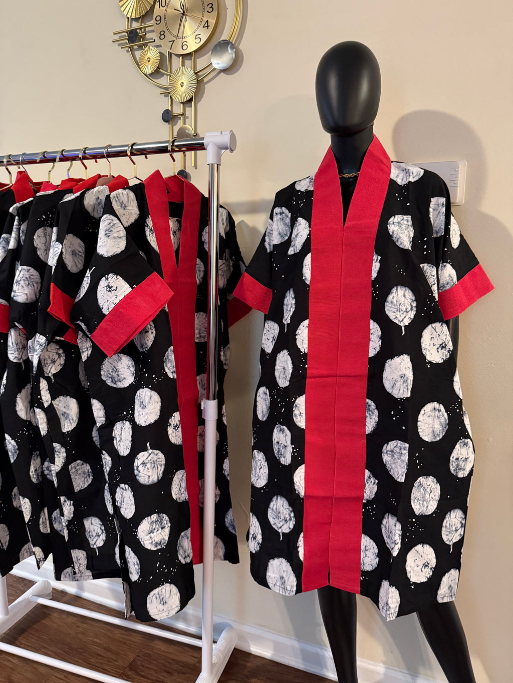 Chic Short Bubu Dress with Aso Oke Detail – One Size, 100% Cotton 2.0