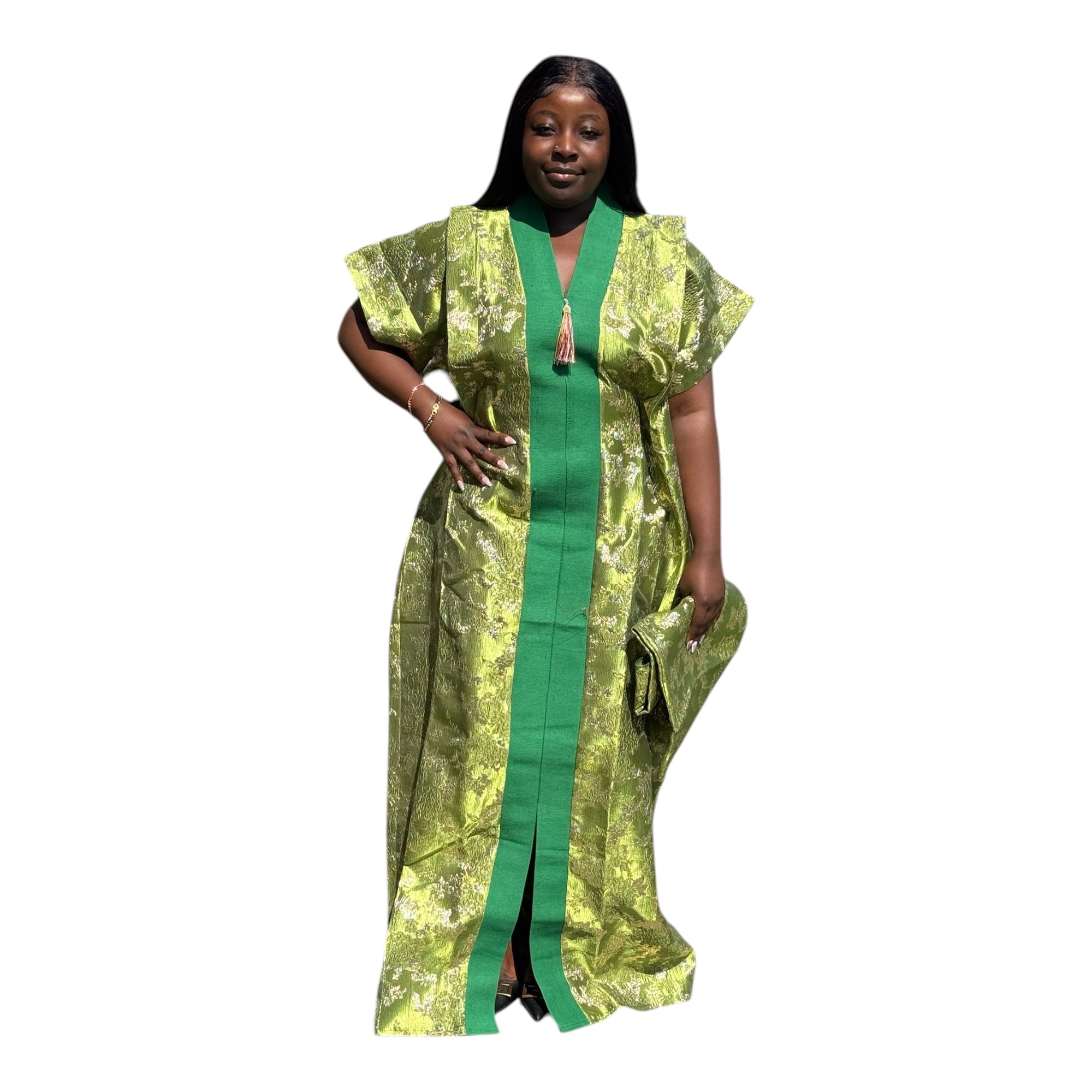 JASMIN Luxury brocade boubou dress with Asoke