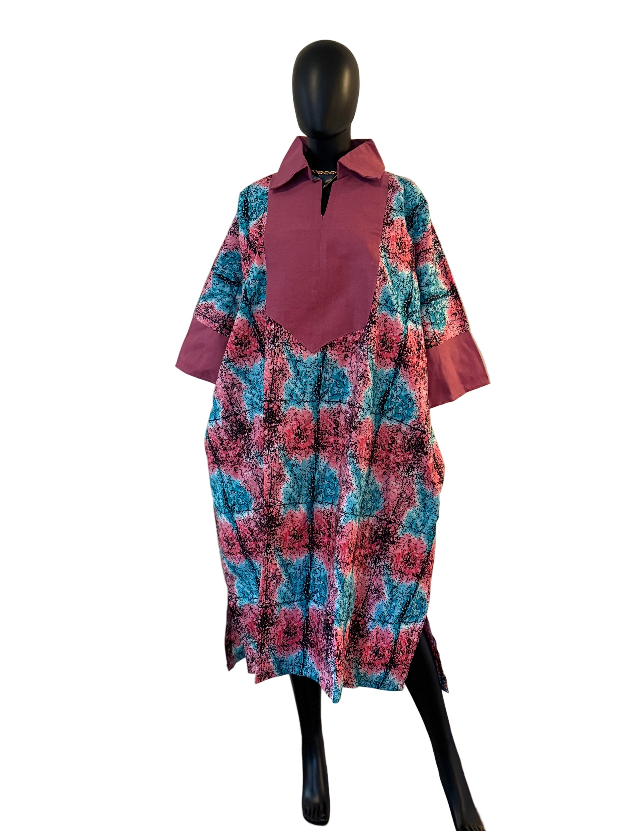 Pink Cotton Ankara & ASOKE Midi Bubu