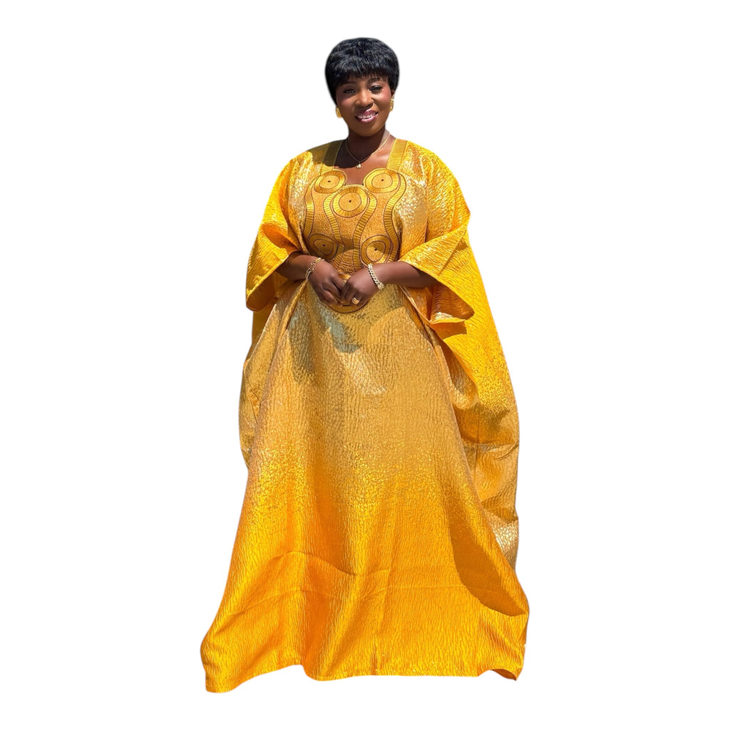 Luxury Embroidery Butterfly Bubu with head wrap