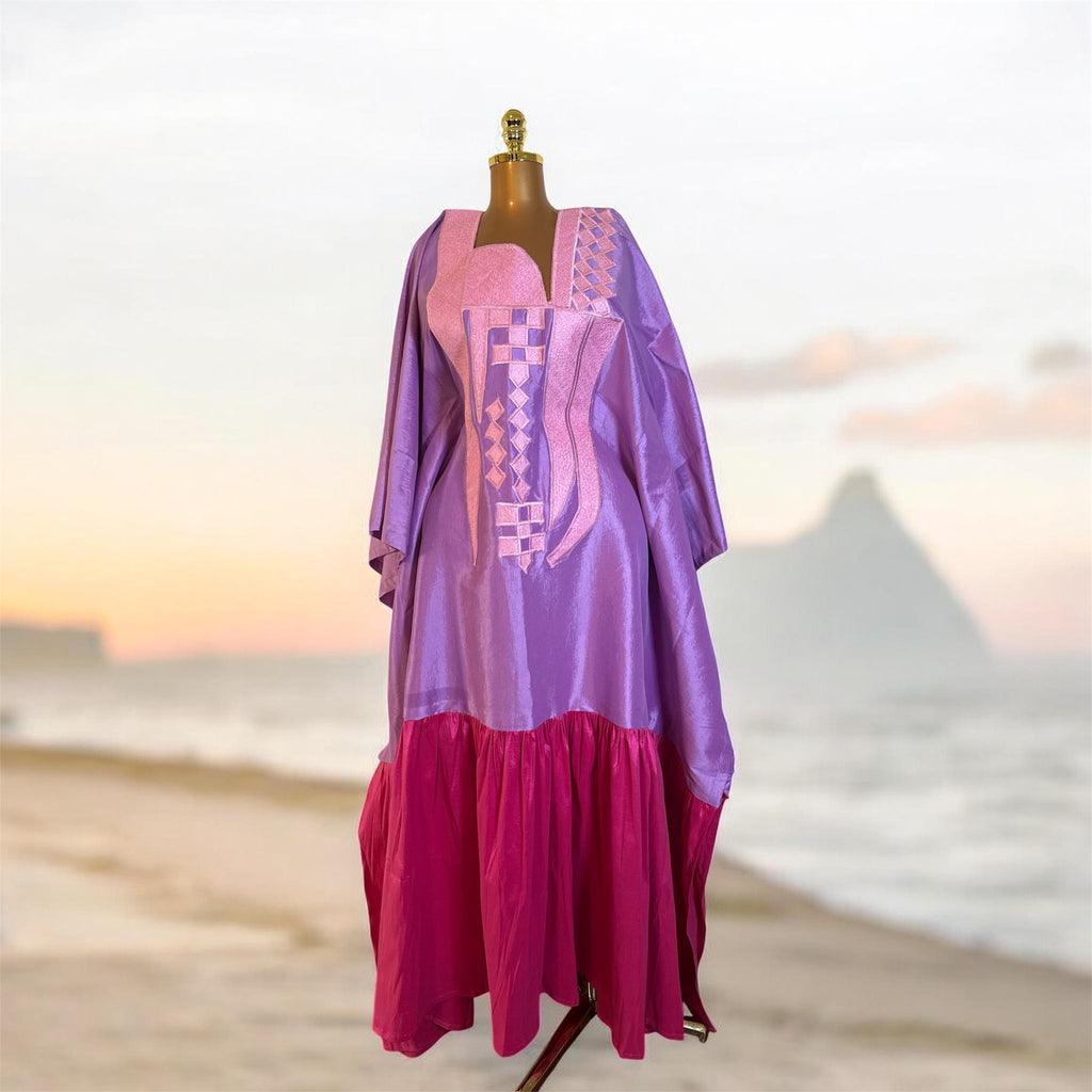 EVA Luxury Two Toned boubou dress with Embroidery