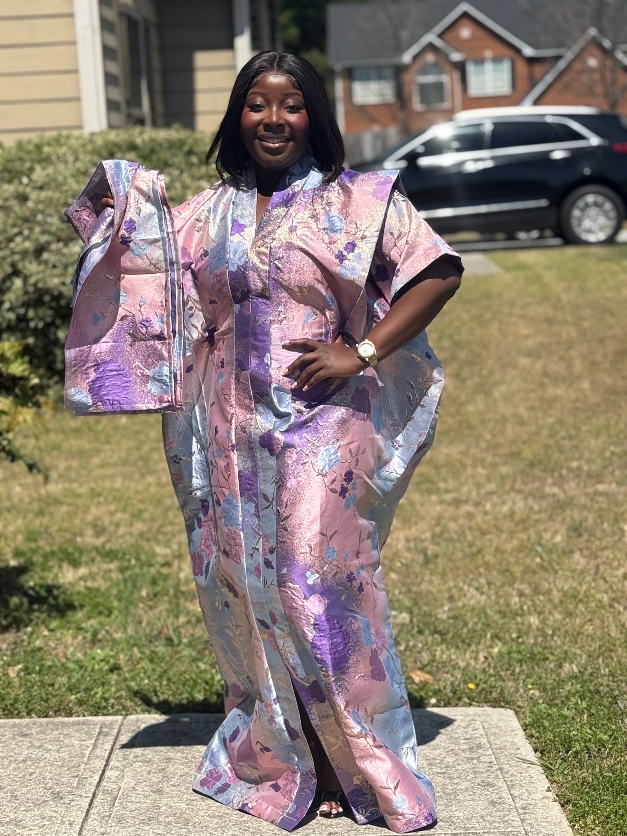 Sakina Floral Radiance Bubu with Head Scarf