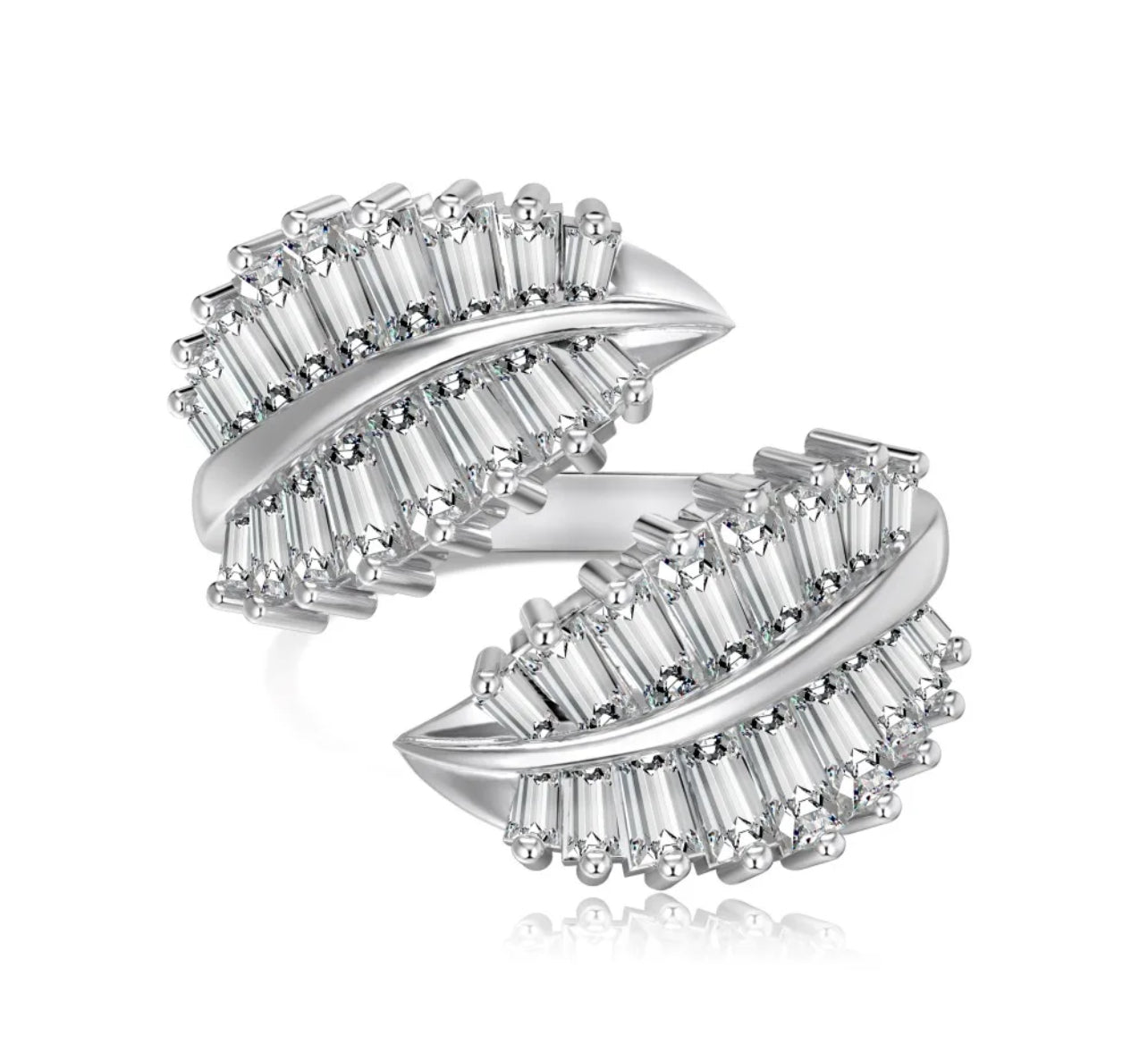 ADJUSTABLE LEAF RING (STERLING SILVER)