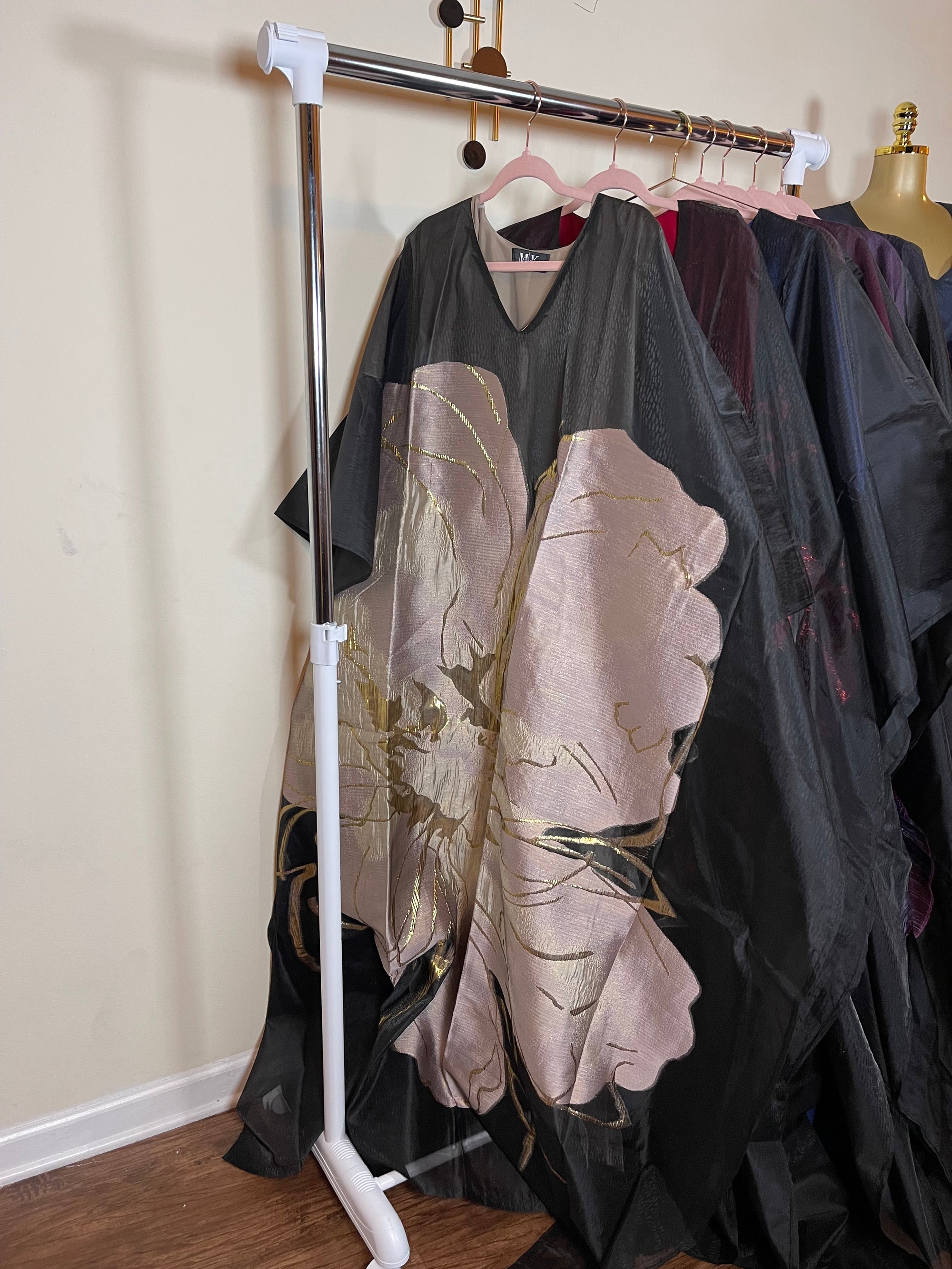 Luxury 3D flower organza boubou set