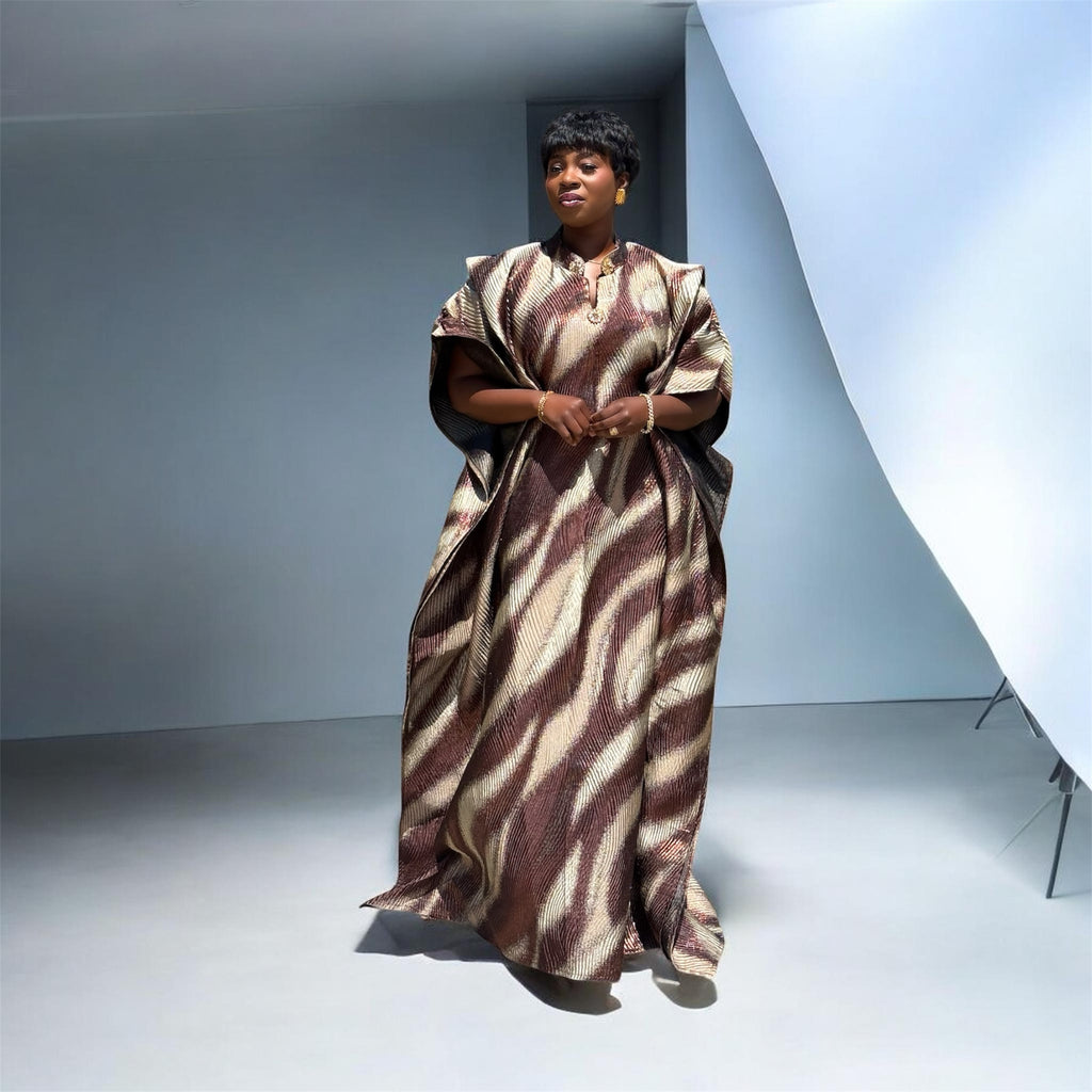Dela Luxury brocade butterfly Bubu dress