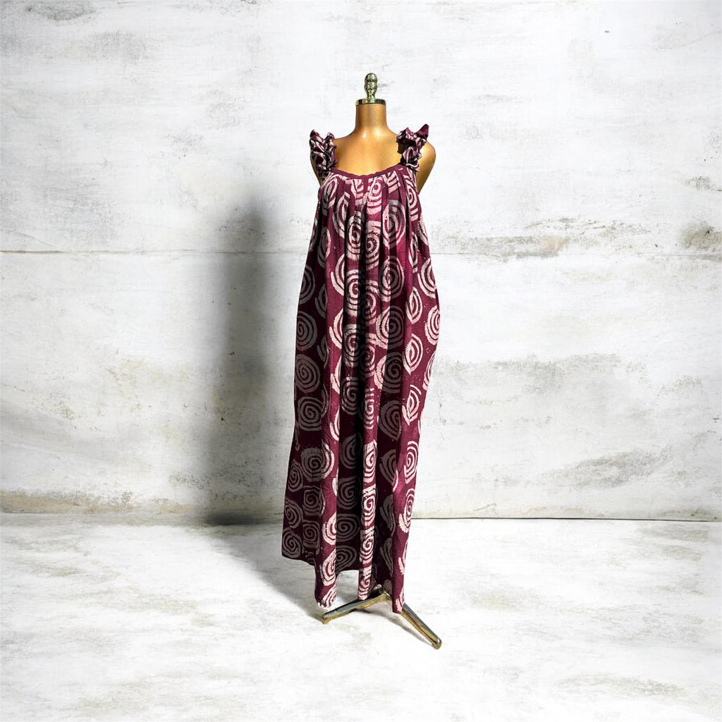 JUDY ADIRE WITH RUFFLES STRAP