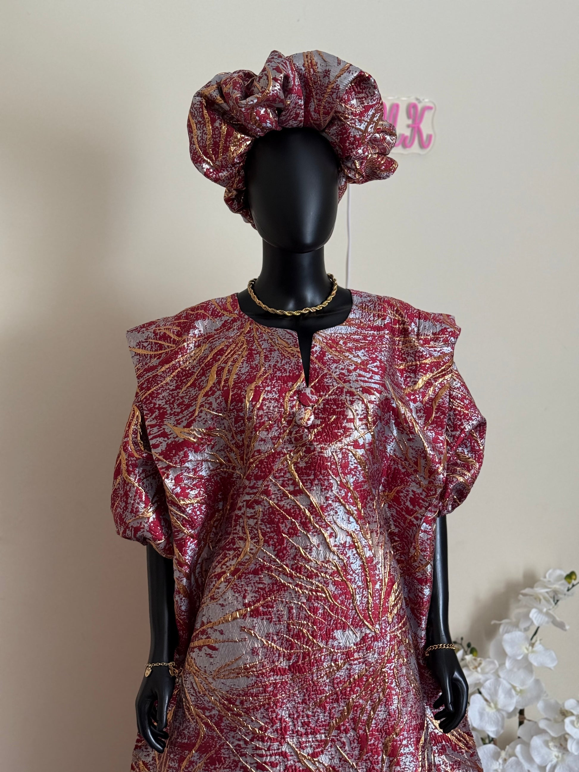 Ada luxury READY TO WEAR AFRICAN BUBU DRESS 3pc KIMONO DRESS