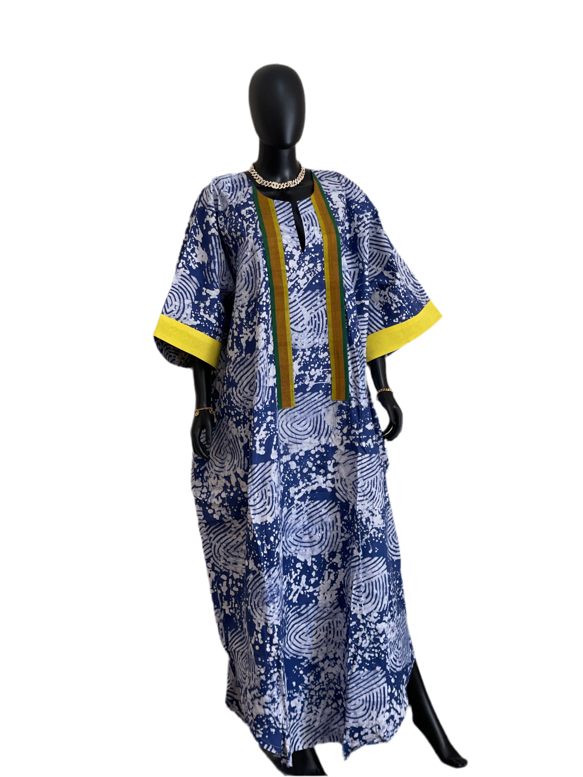 Mandy Adire Dress danshiki | Kaftan| Jalabiya| Rich aunty | Nigerian dress| Party dress| Africa dress/ bubu