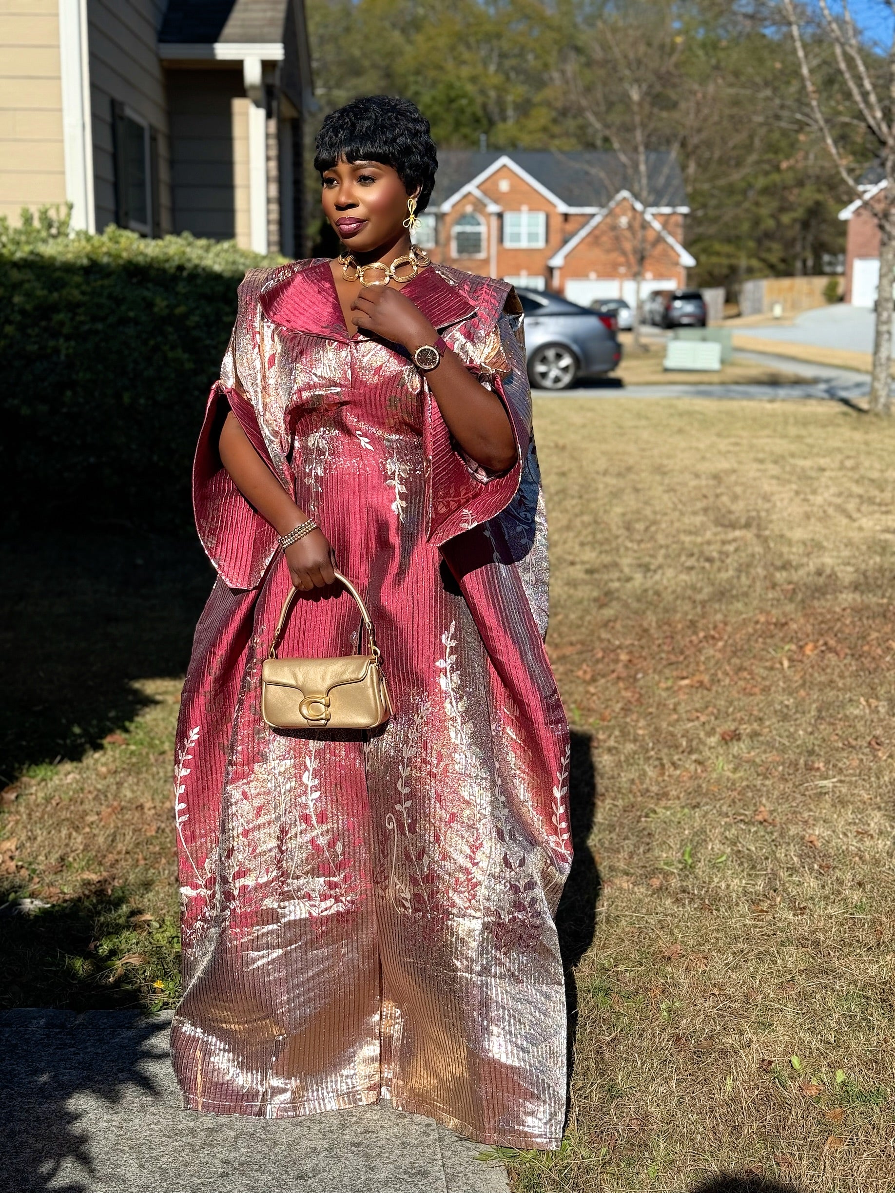 Tiwa Luxury Brocade boubou dress