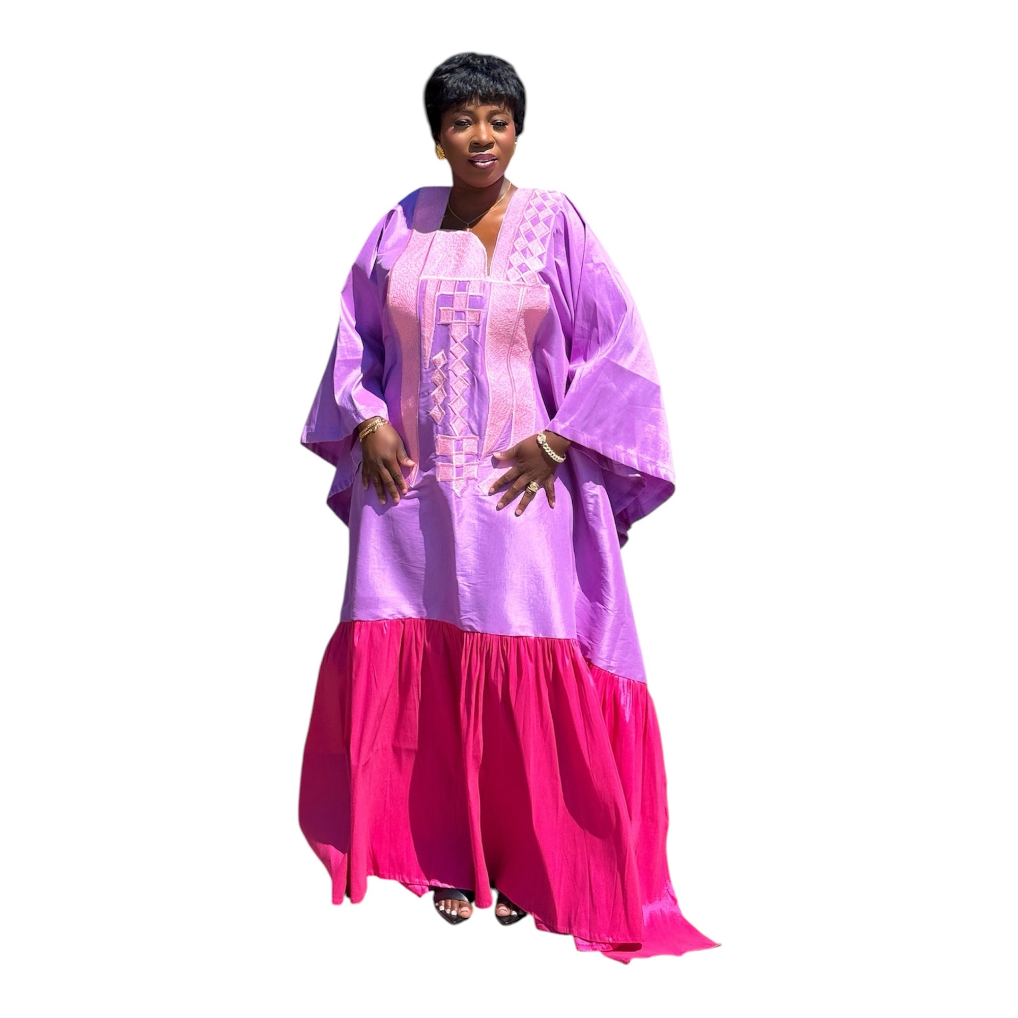 EVA Luxury Two Toned boubou dress with Embroidery
