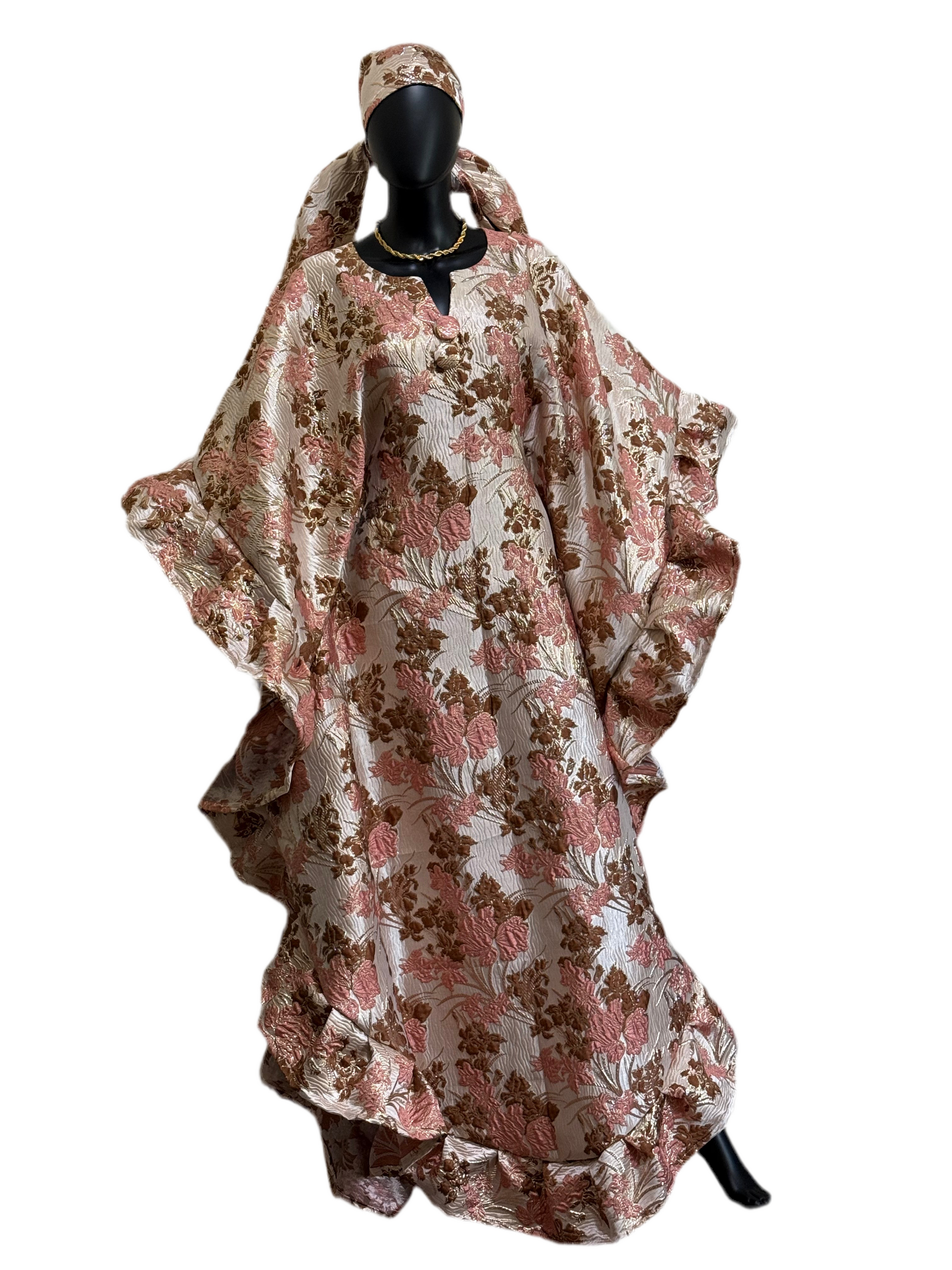 ENO LUXURY BUTTERFLY READY TO WEAR AFRICAN BUBU DRESS, KIMONO/KAFTAN