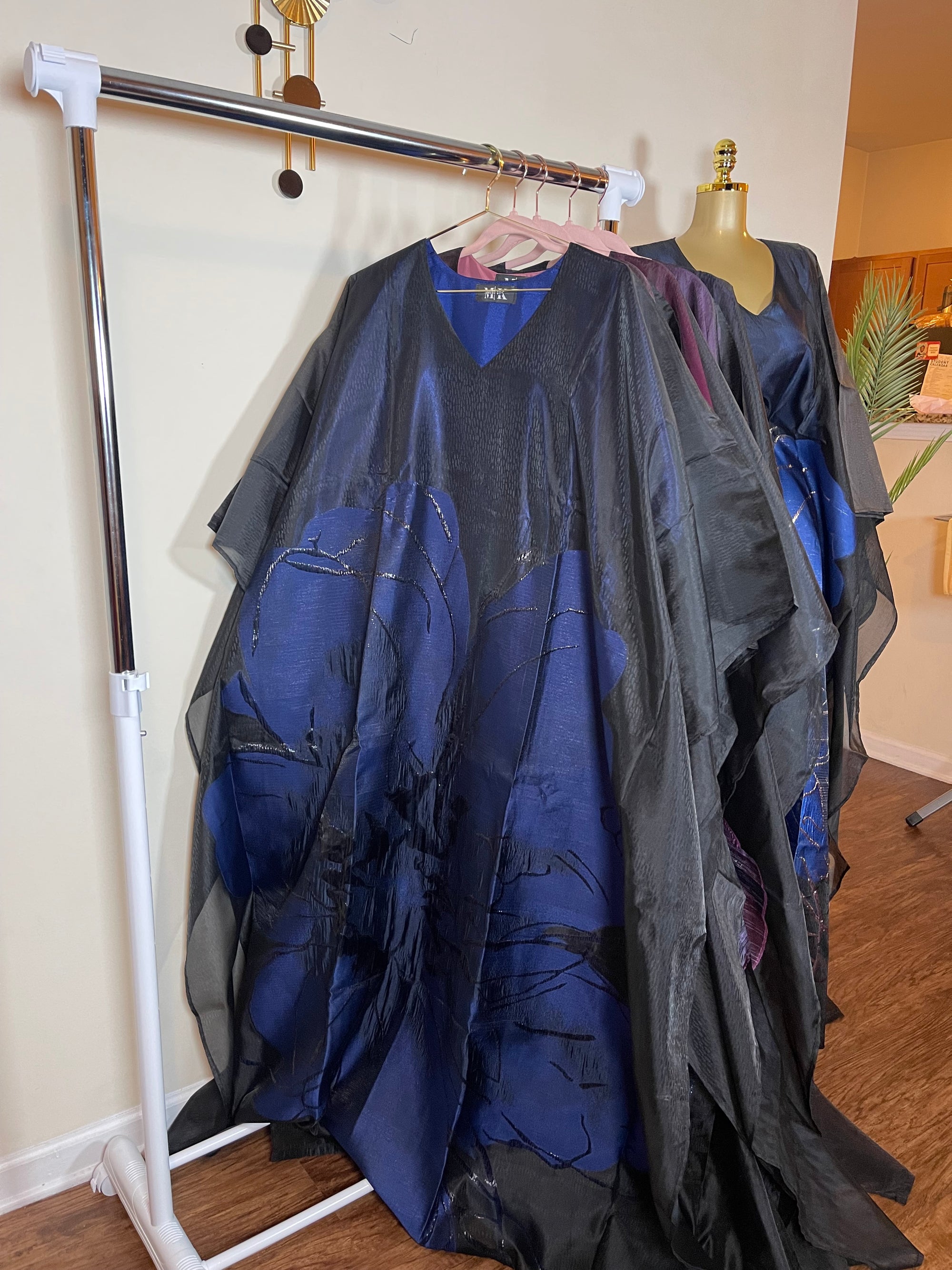 Luxury 3D flower organza boubou set