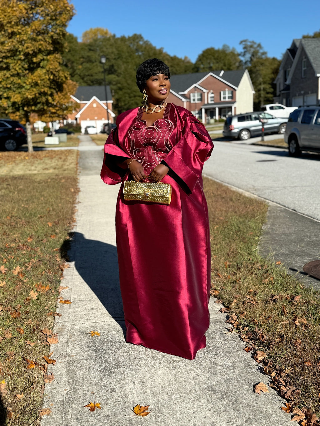 Luxury Embroidered Bubu with head wrap