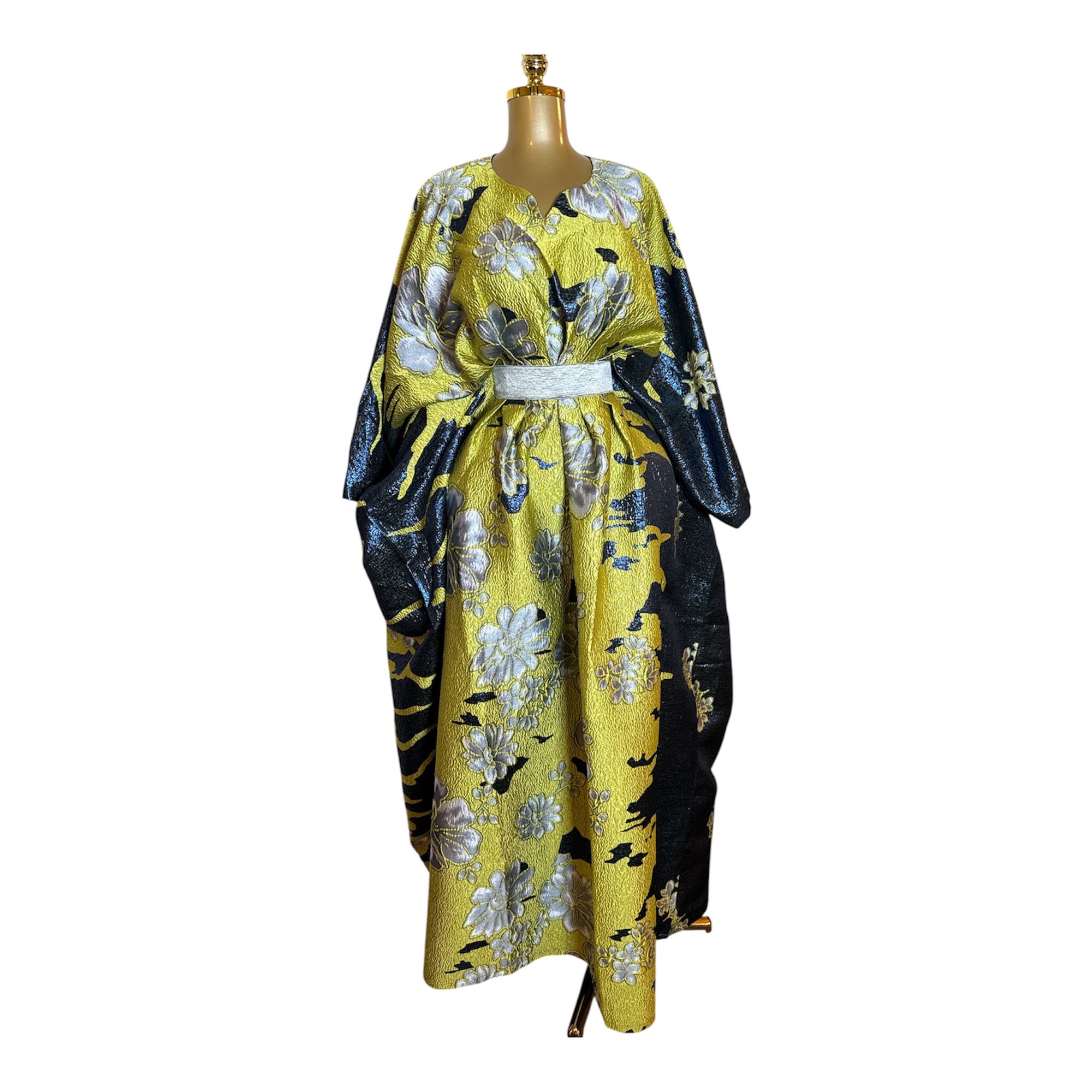 Emerald Bloom Luxury Brocade Boubou Set