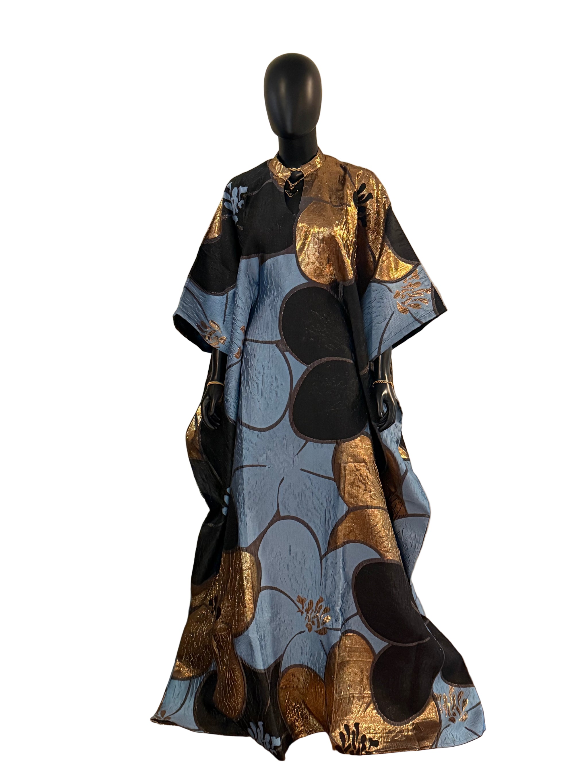 Dela Luxury brocade butterfly Bubu dress