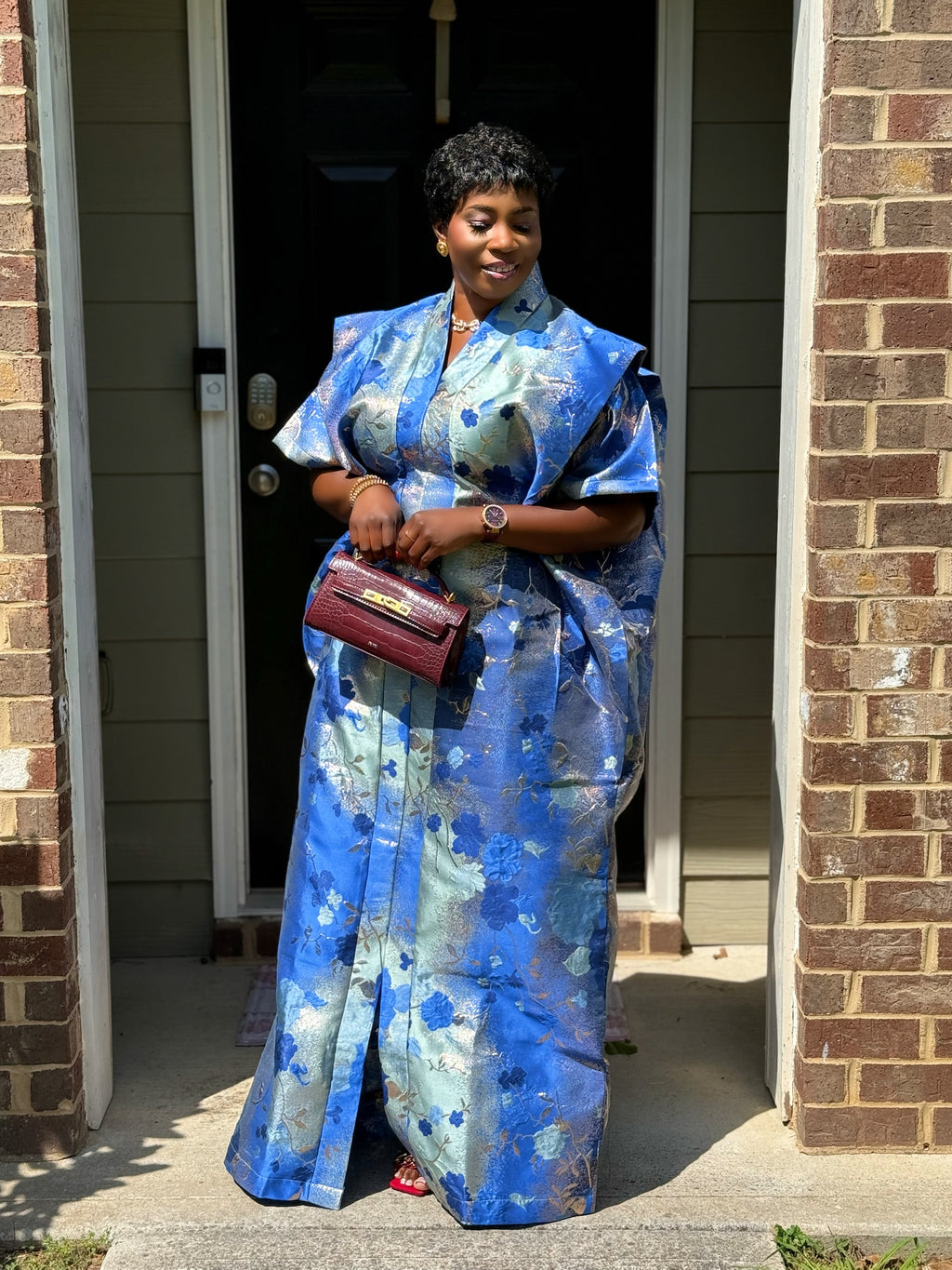 Sakina Floral Radiance Bubu with Head Scarf