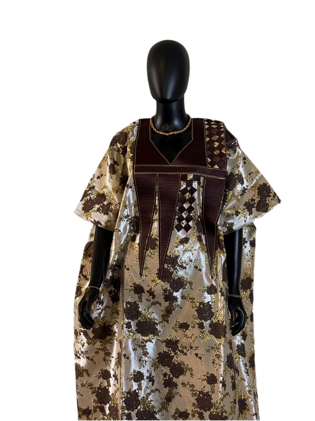 Luxury Embroidered Brocade Bubu dress