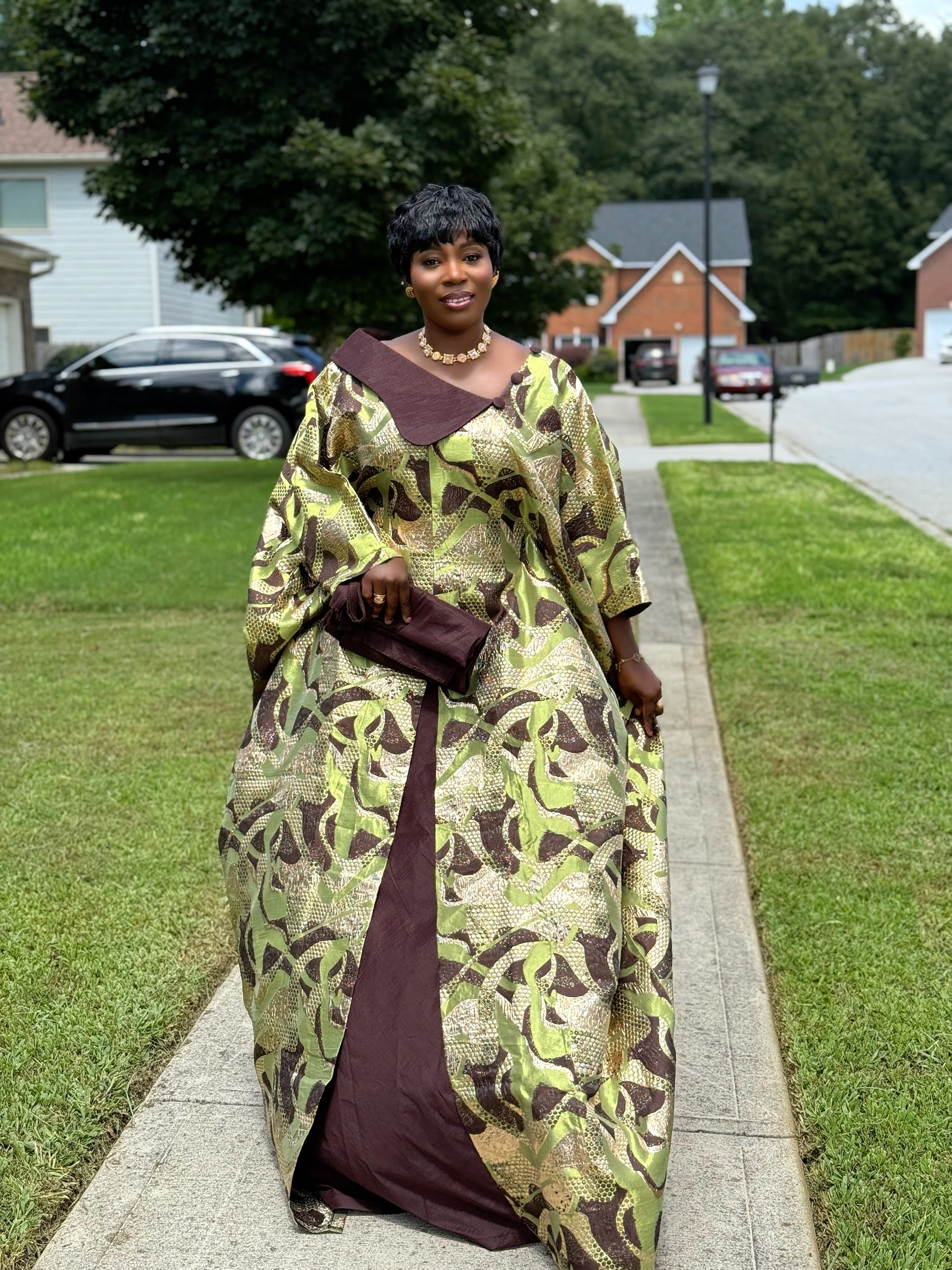 Obianuju Regal Bubu – Brocade & Taffeta Elegance