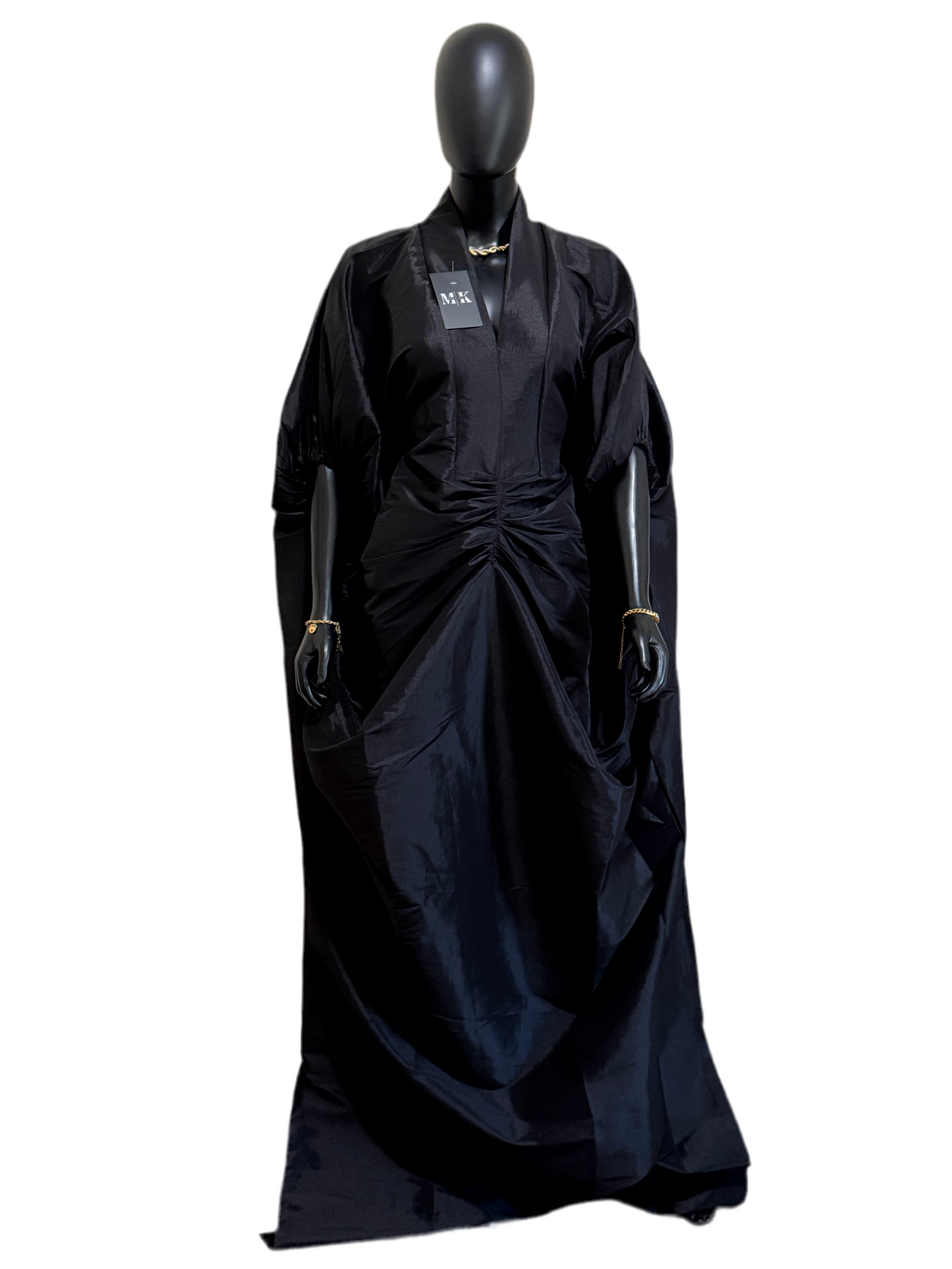 Nana Ruched Puff Sleeve Bubu Gown