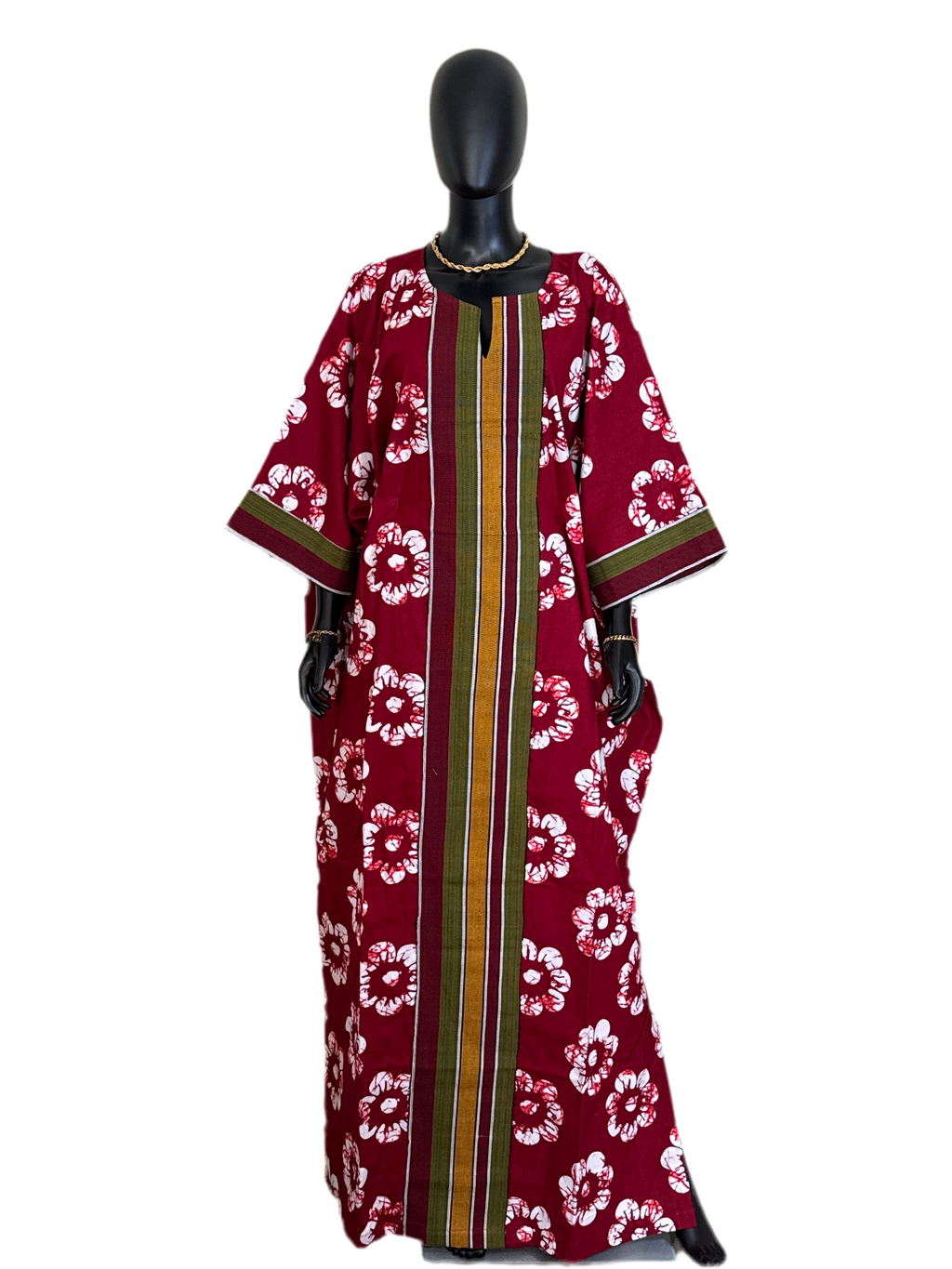 Mariam  Vibrant Cotton Ankara & ASOKE Floor length Bubu with Scarf