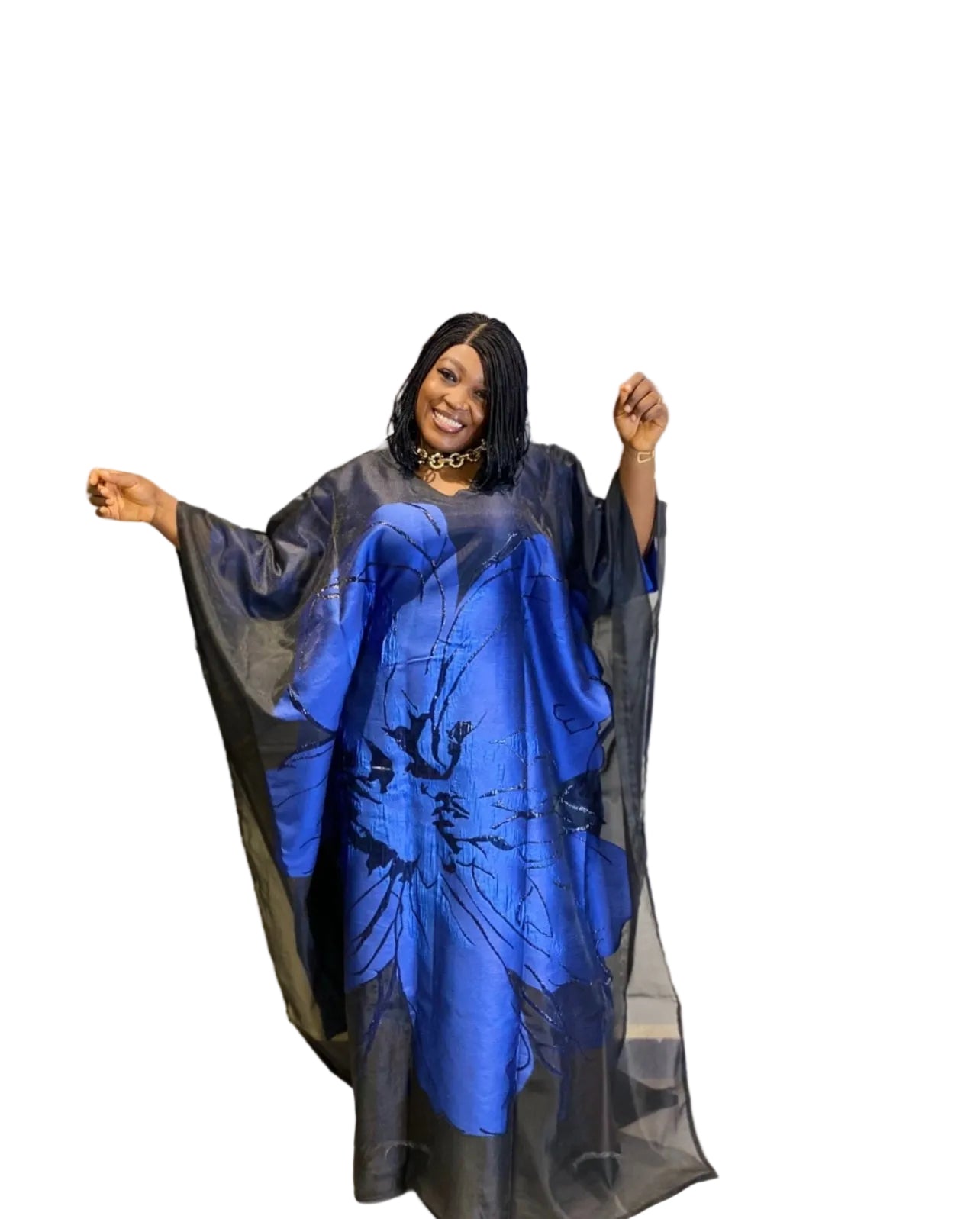 Luxury 3D flower organza boubou set