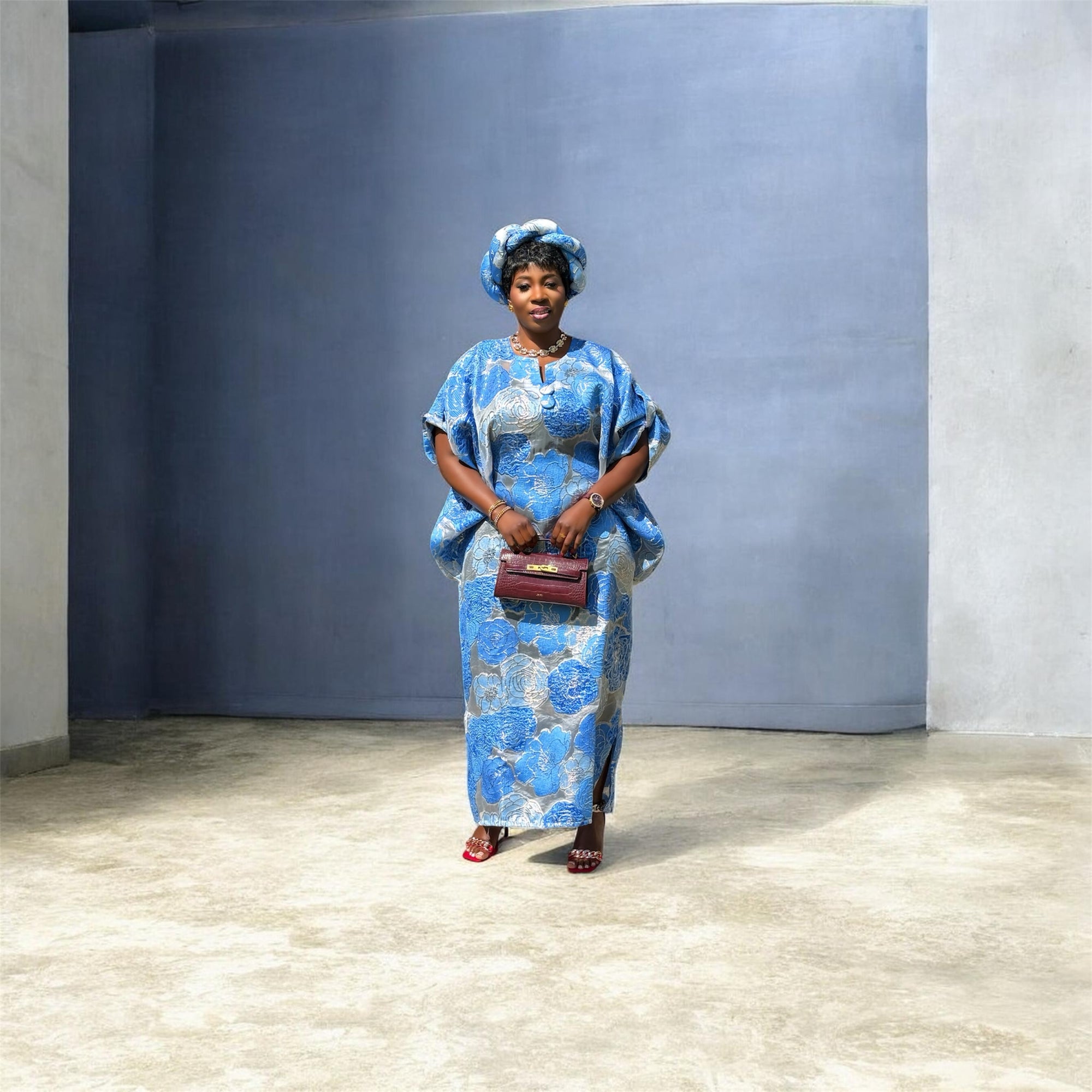 AMA ORGANZA BUBU  DRESS SET