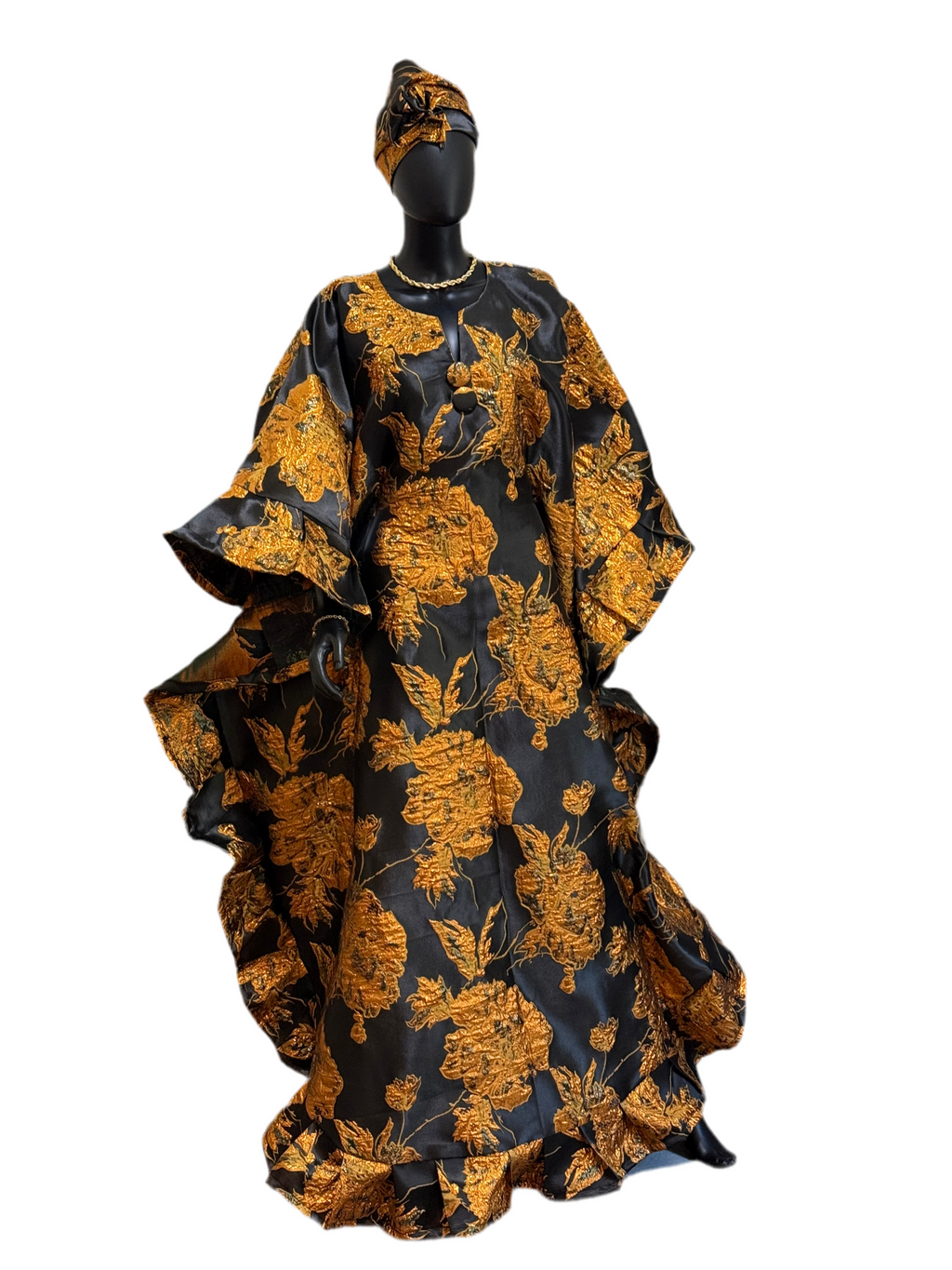 ENO LUXURY BUTTERFLY READY TO WEAR AFRICAN BUBU DRESS, KIMONO/KAFTAN