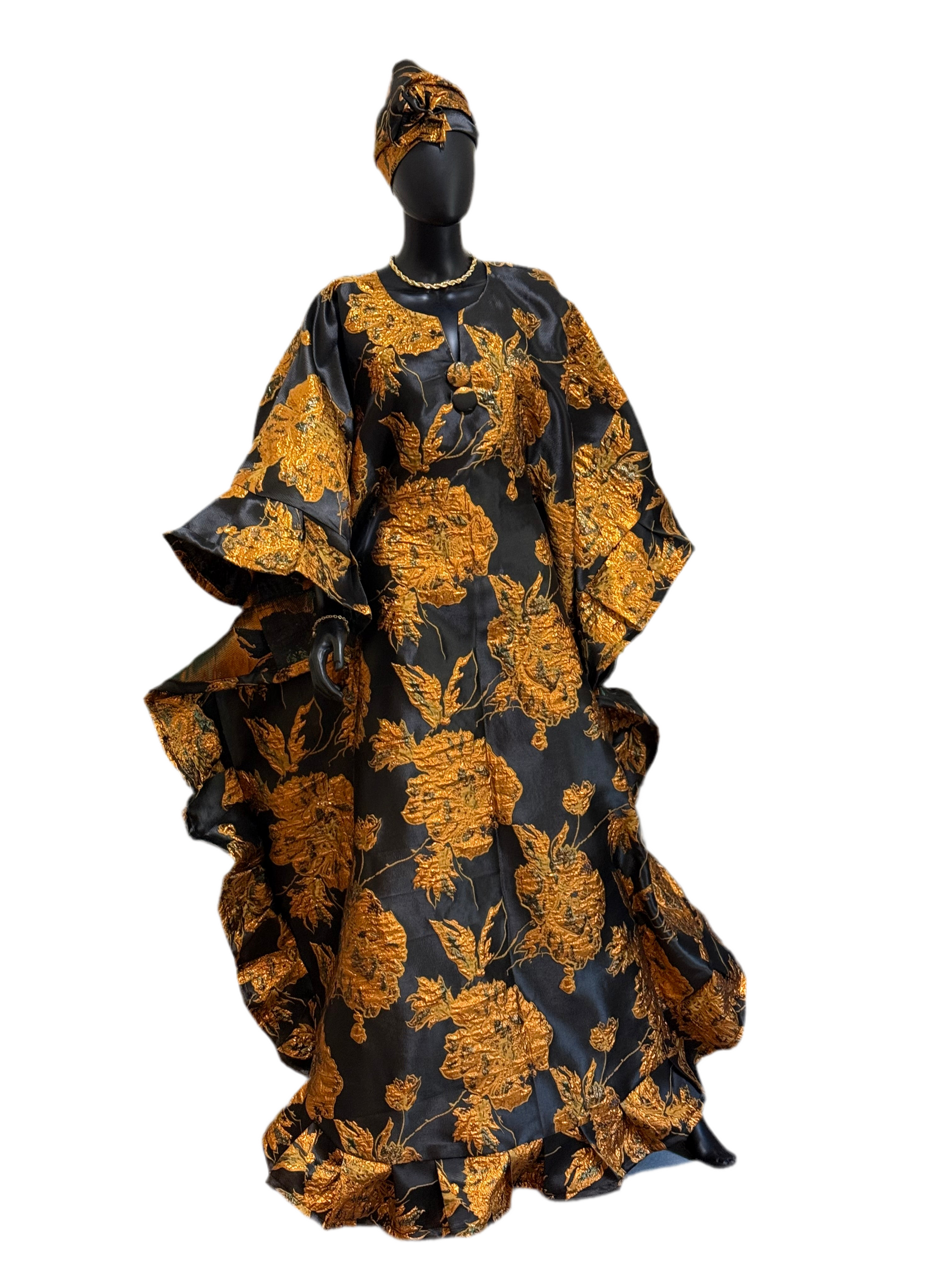 ENO LUXURY BUTTERFLY READY TO WEAR AFRICAN BUBU DRESS, KIMONO/KAFTAN