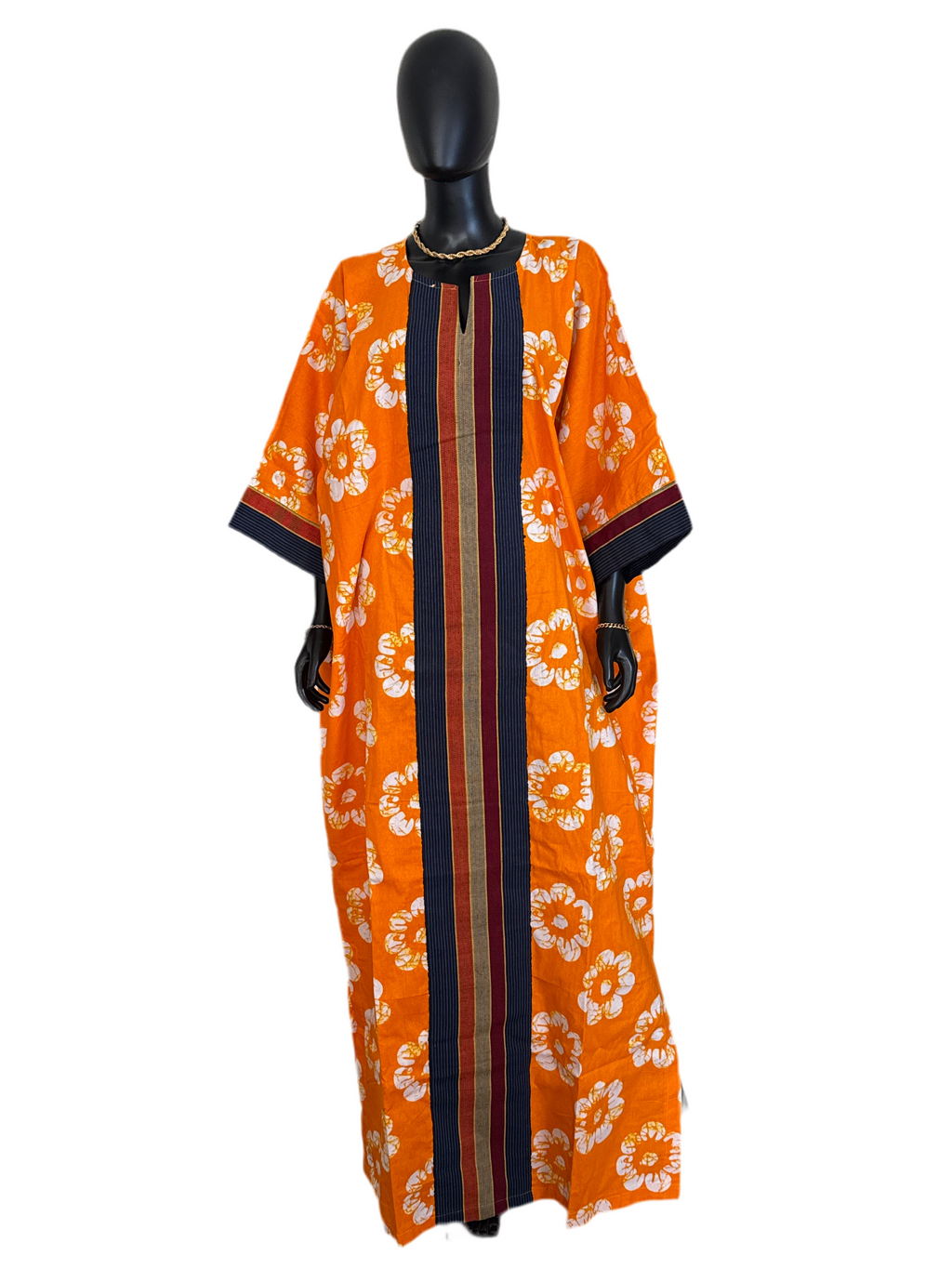 Mariam  Vibrant Cotton Ankara & ASOKE Floor length Bubu with Scarf