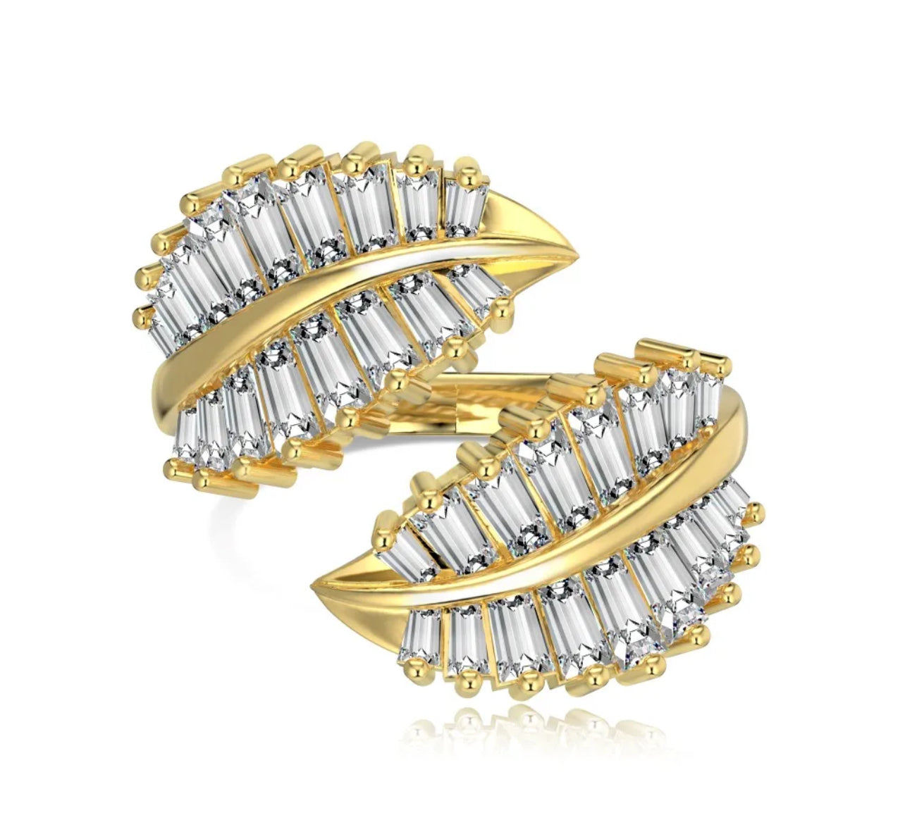 ADJUSTABLE LEAF RING (STERLING SILVER)