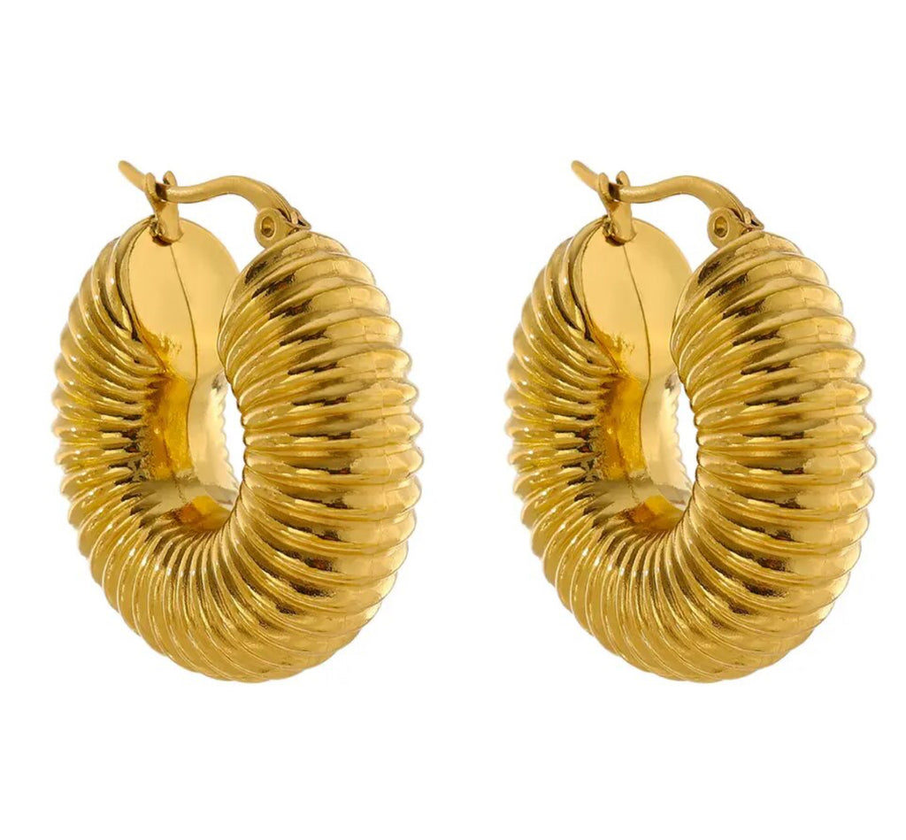 EVA CHUNKY HOOP EARRINGS