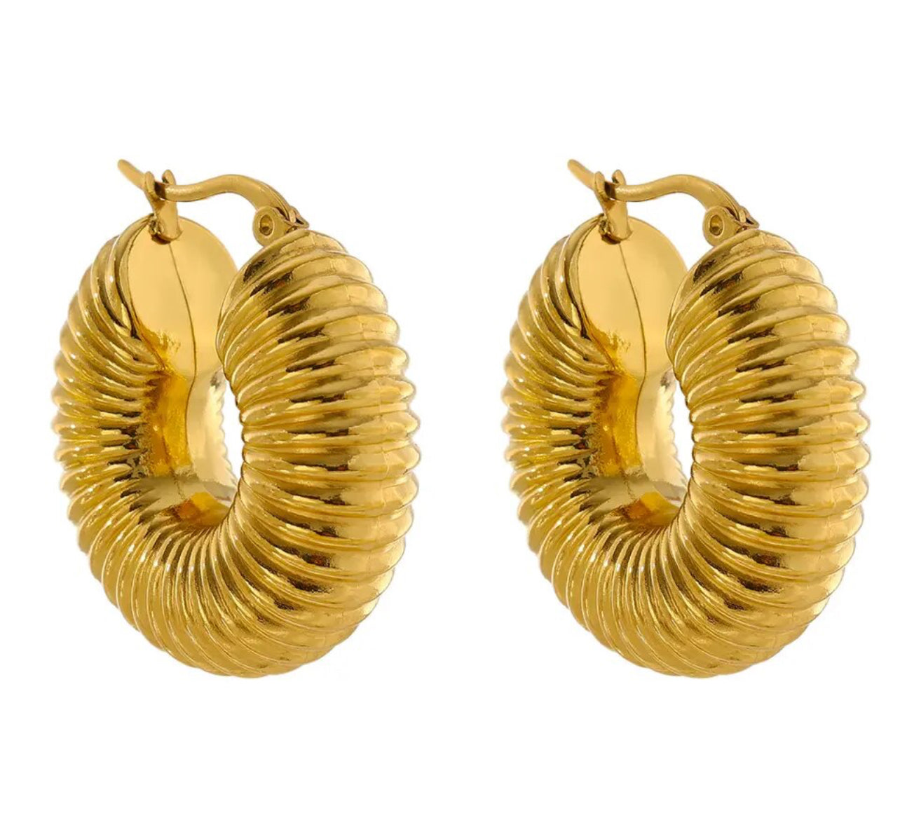 EVA CHUNKY HOOP EARRINGS
