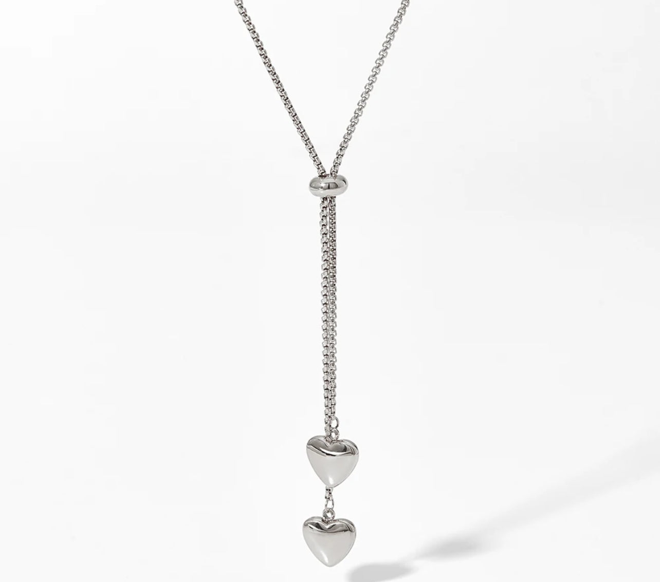 DAINTY DOUBLE HEART NECKLACE