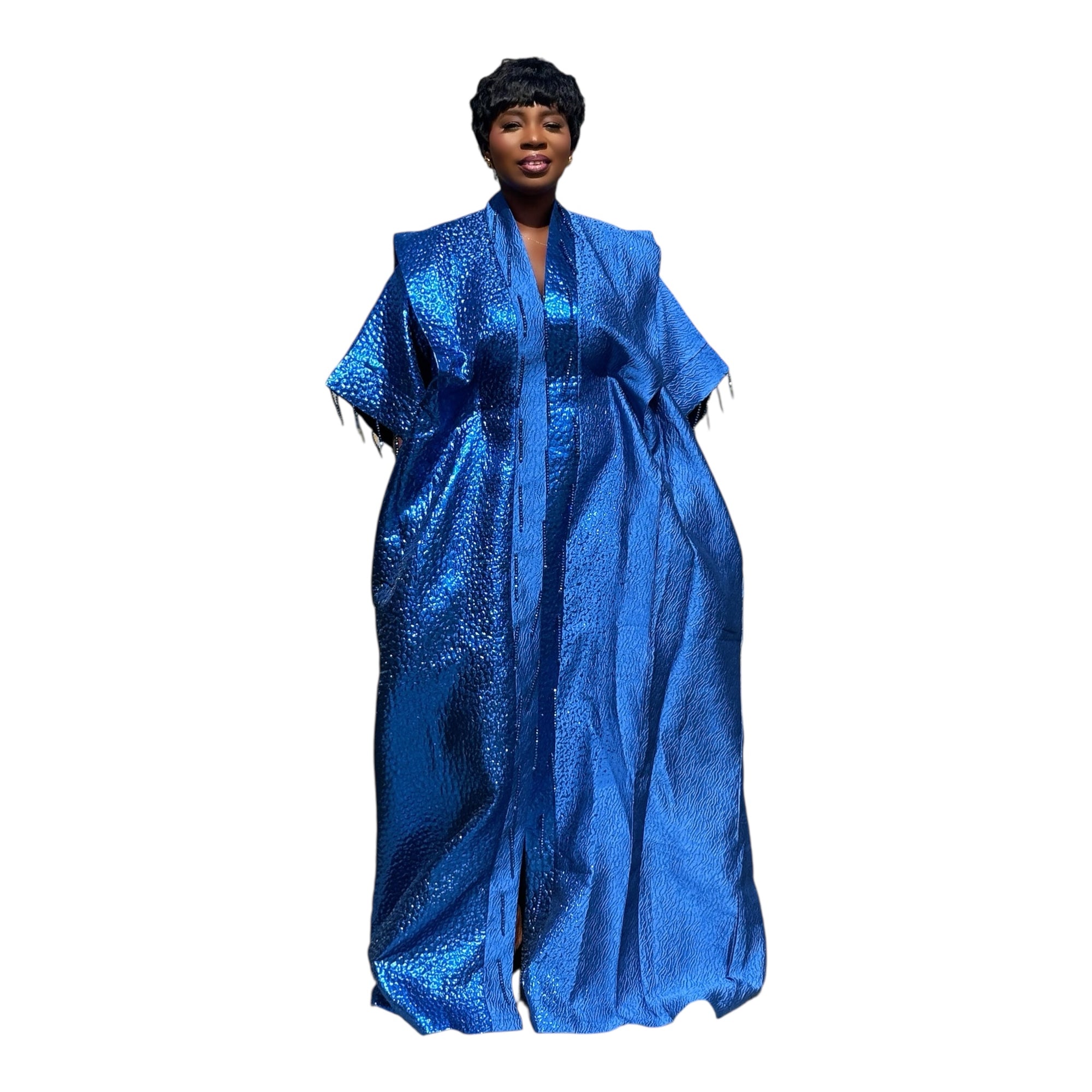 Adeola Beaded ombré Brocade Bubu
