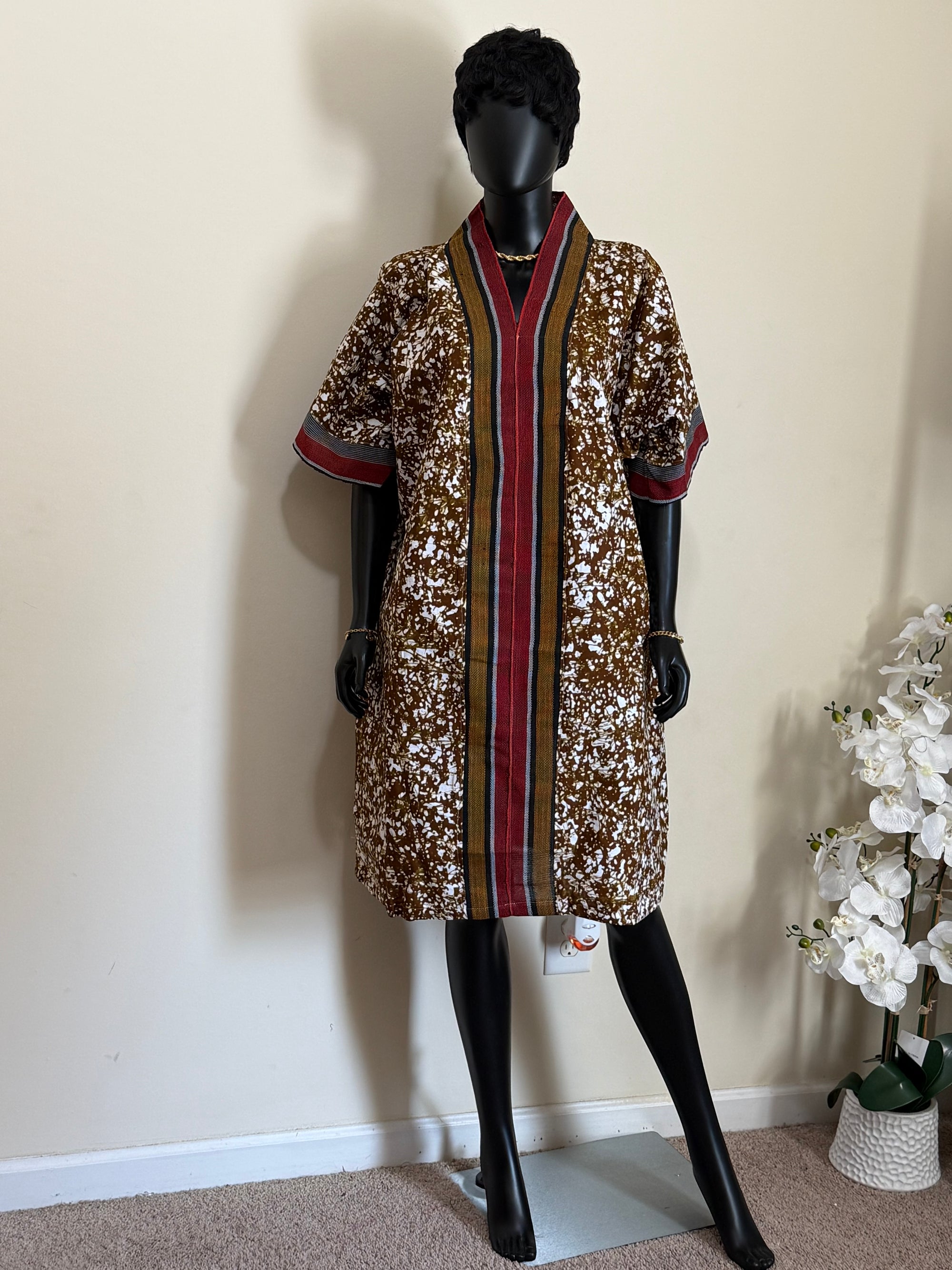 Short Ankara Bubu Dress WITH ASOKE 2.0