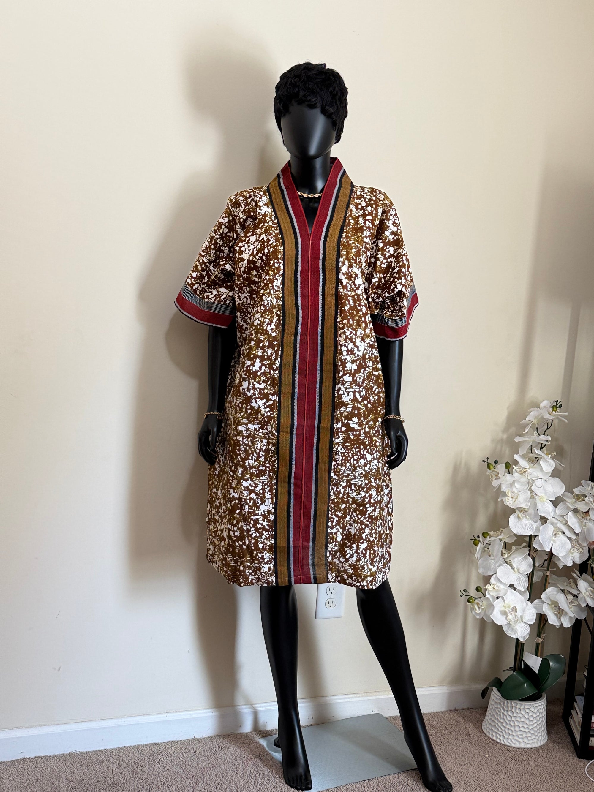 Short Ankara Bubu Dress WITH ASOKE 2.0