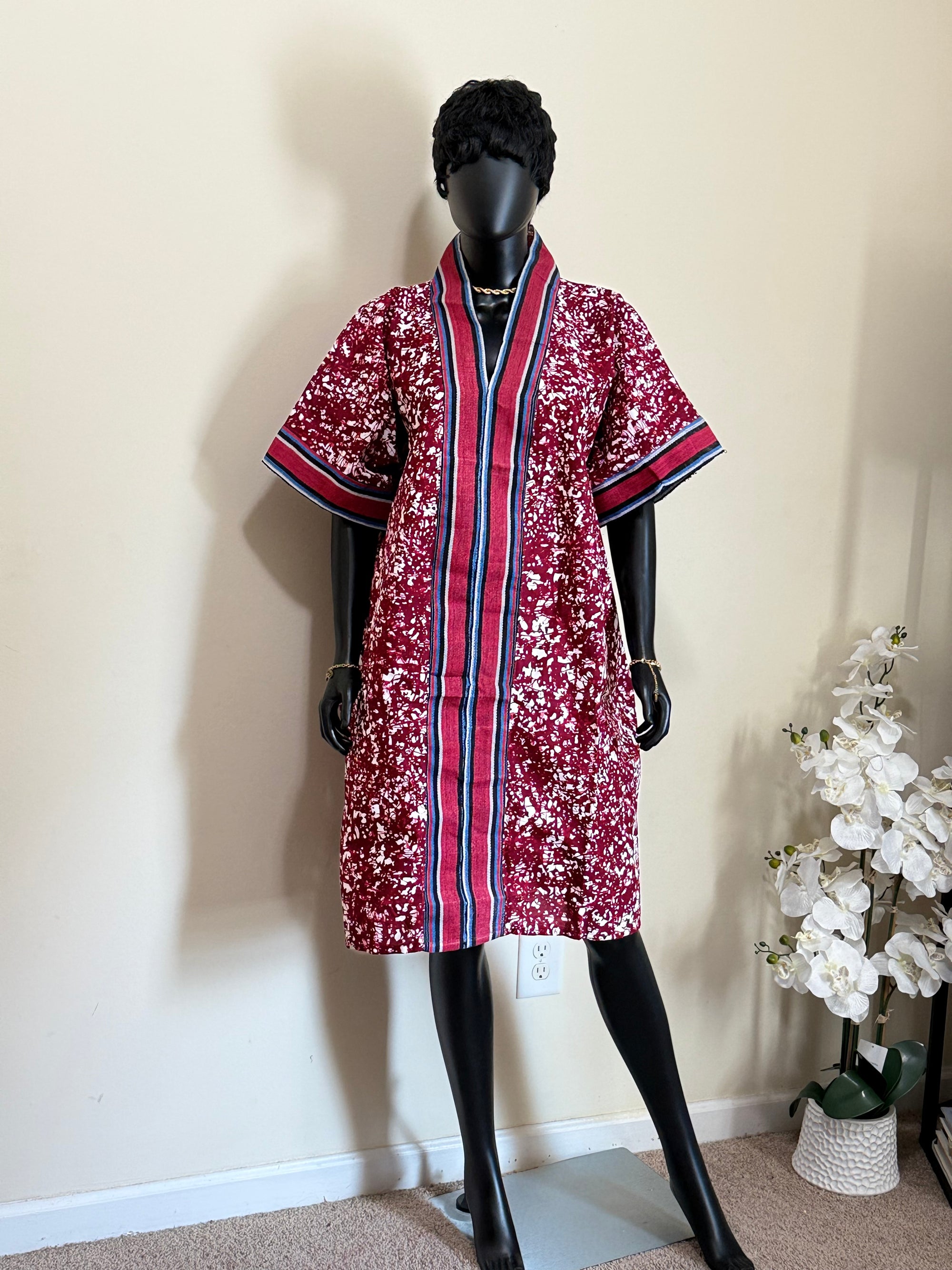 Short Ankara Bubu Dress WITH ASOKE 2.0