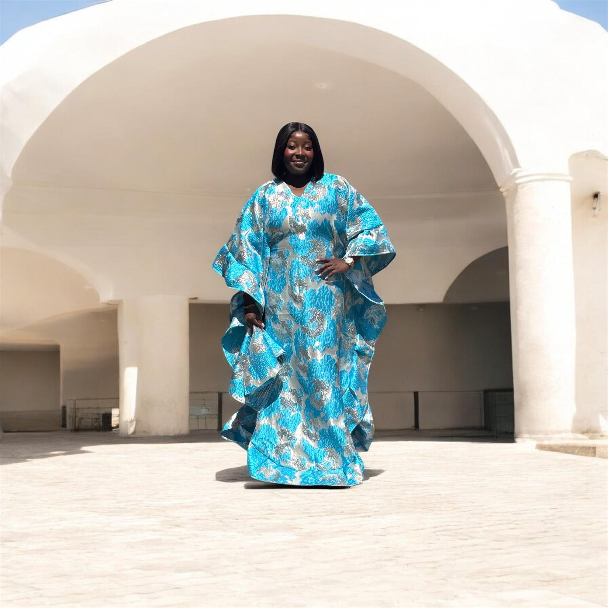 RAKIA LUXURY BUTTERFLY READY TO WEAR AFRICAN BUBU DRESS