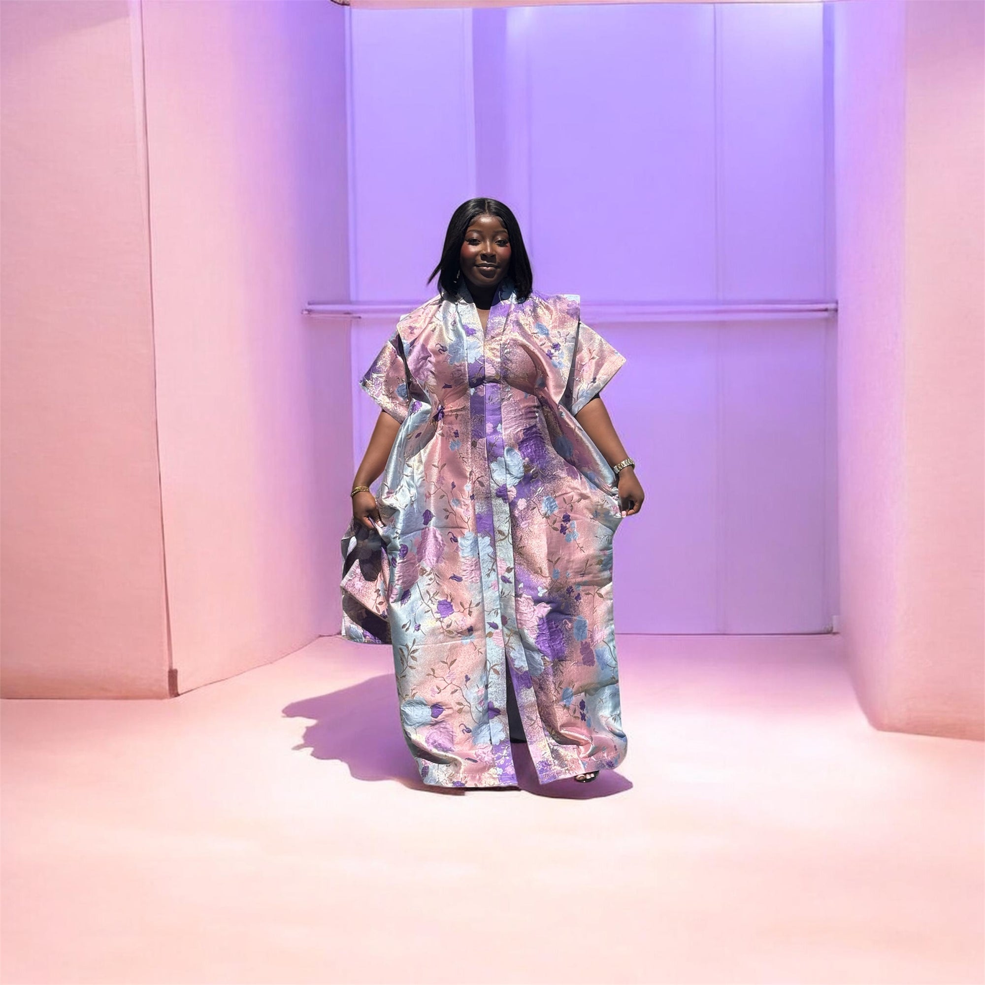 Sakina Floral Radiance Bubu with Head Scarf
