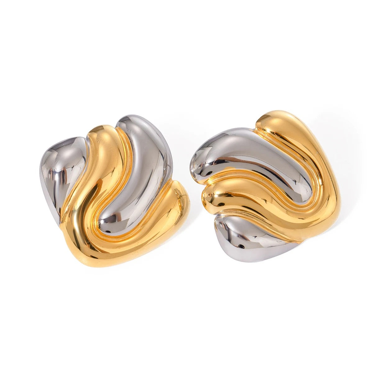 MK TWO-TONE EARRINGS