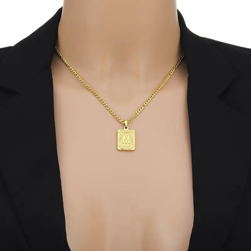 18K INITIAL PENDANT NECKLACE