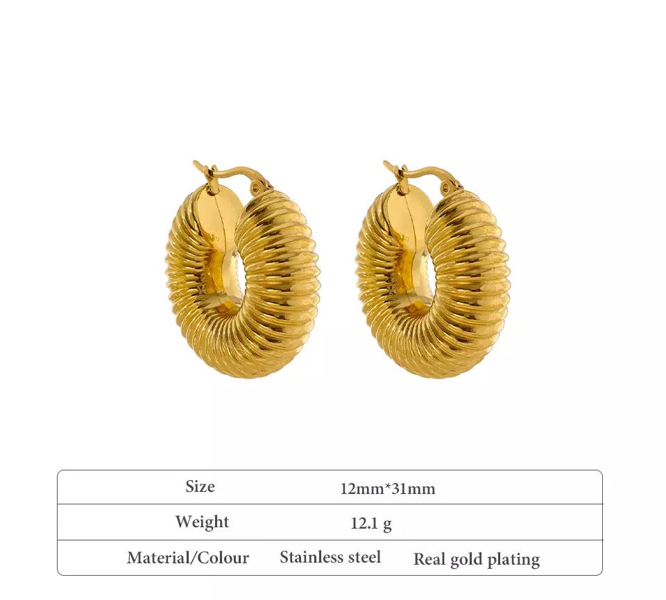 EVA CHUNKY HOOP EARRINGS
