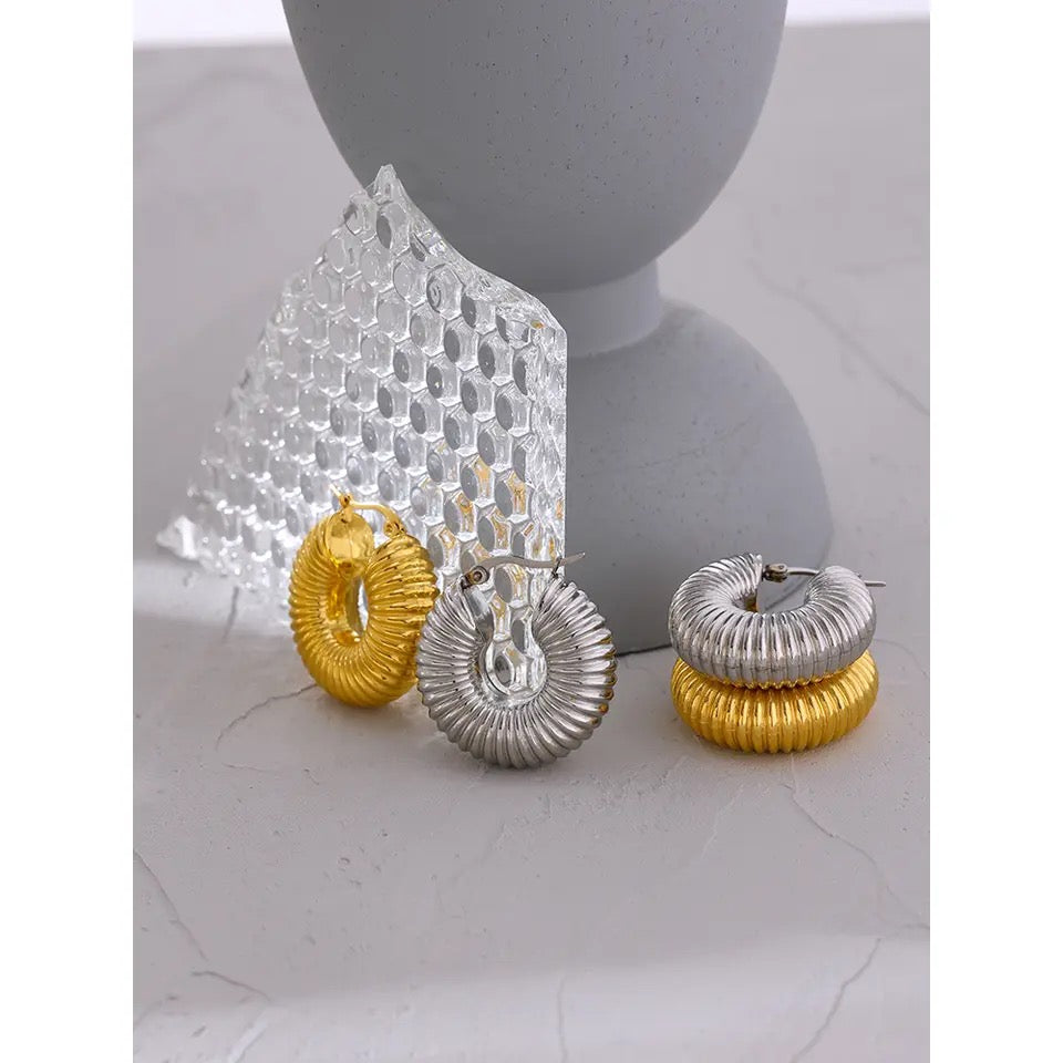 EVA CHUNKY HOOP EARRINGS