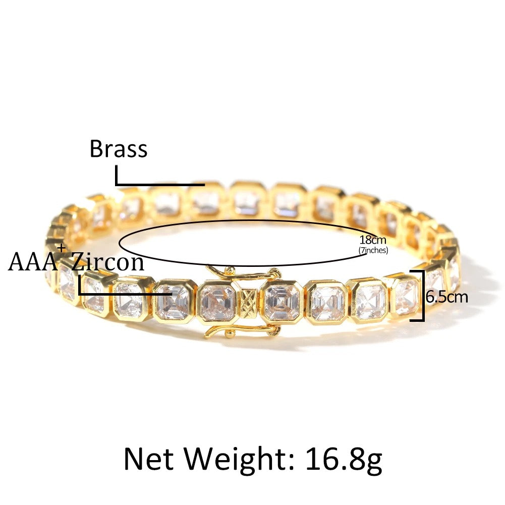 ICY SQUARE TENNIS BRACELET