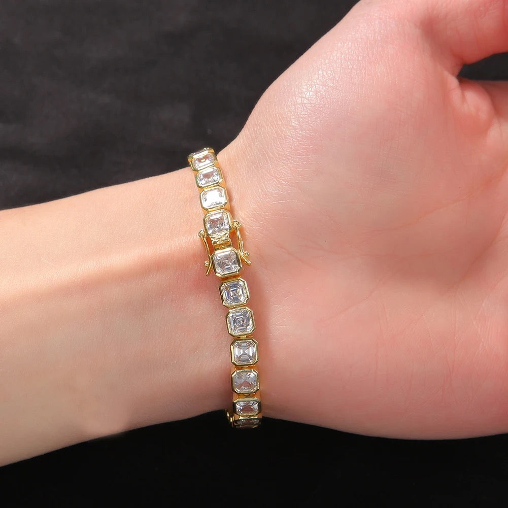 ICY SQUARE TENNIS BRACELET