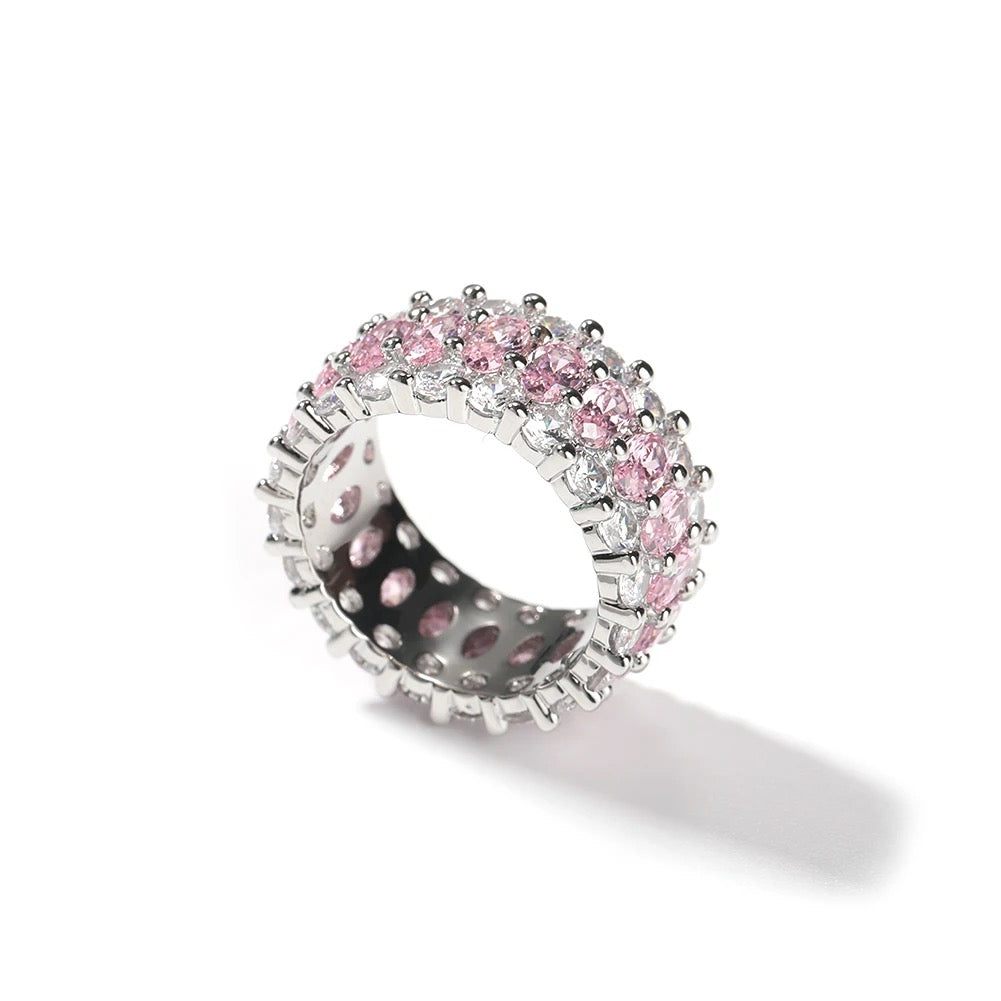 9.5MM BABY PINK OVAL CUT RING